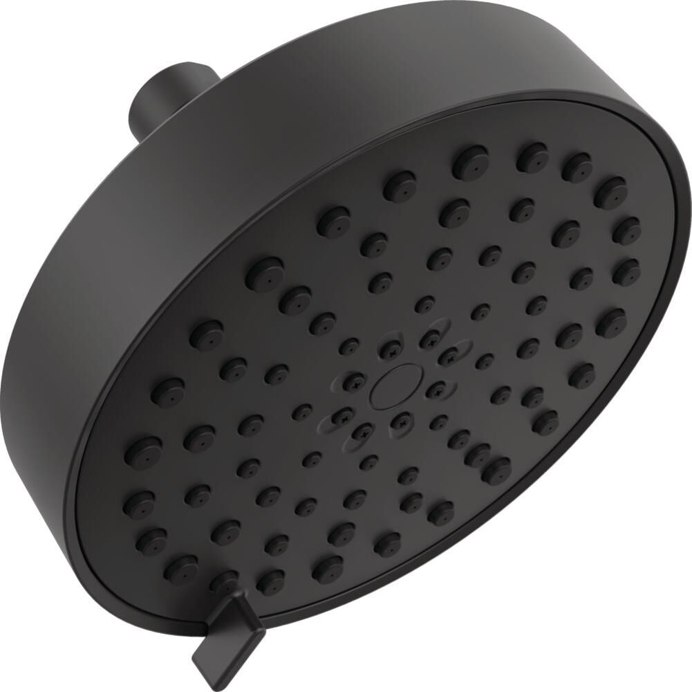 Delta Modern 4 -Spray Matte Black 5.81-in Round Shower Head 1.75 GPM