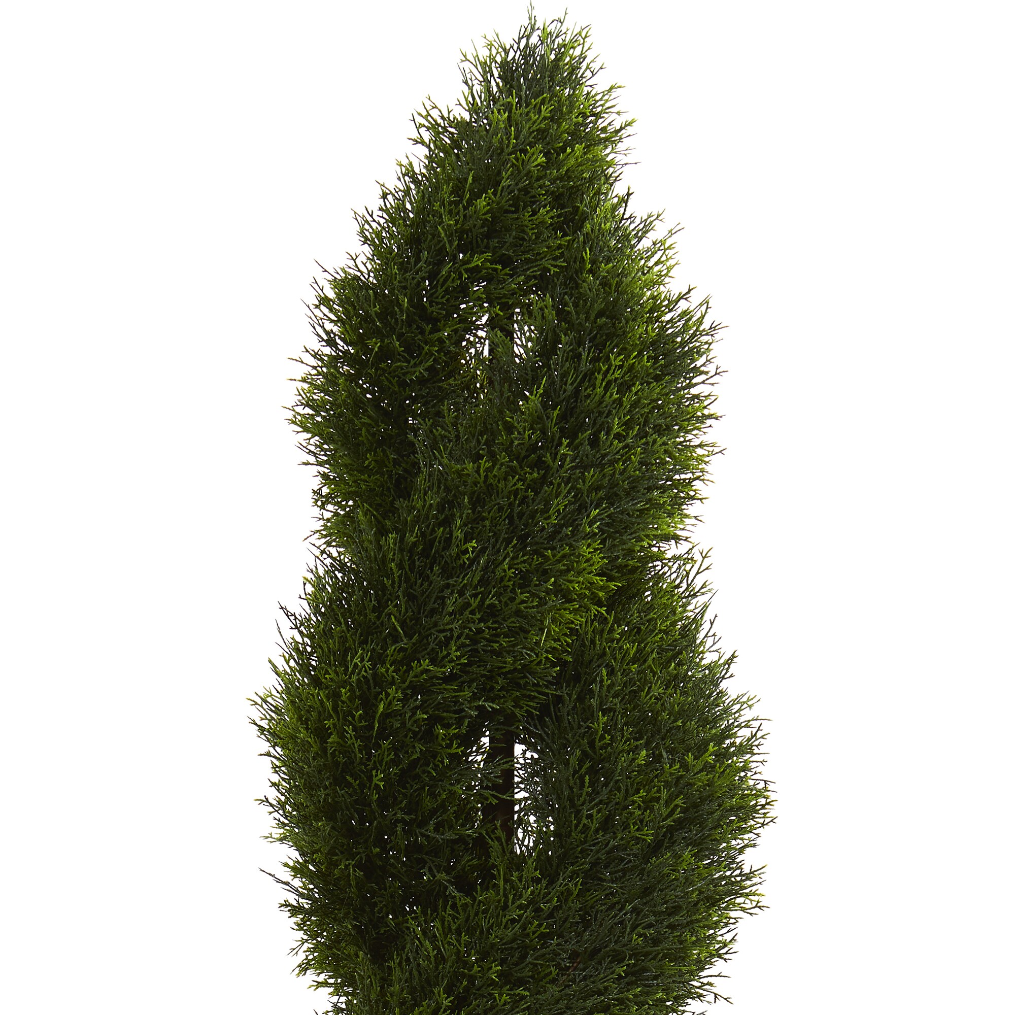 Nearly Natural 66-in Green Indoor/Outdoor Cypress Artificial Plant at ...