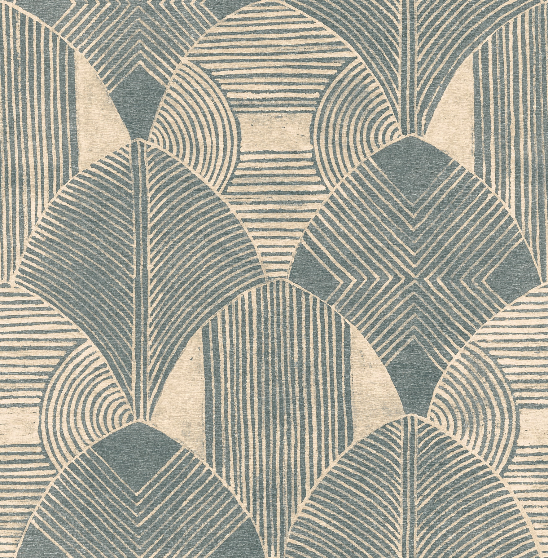 Westport Teal Geometric Non-Woven Wallpaper Roll