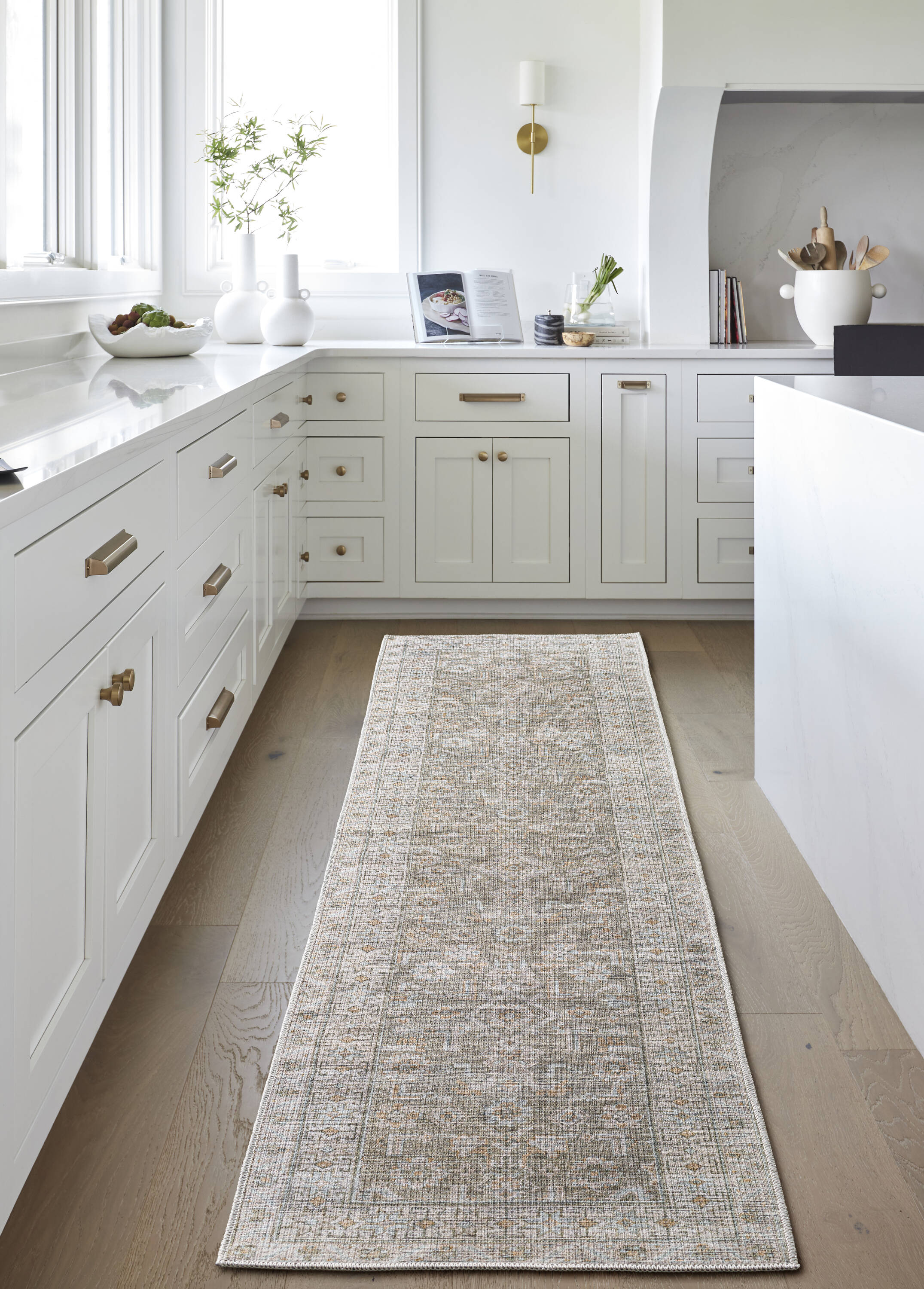 Livabliss BODA2301-2773 Becki Owens Darling 3 x 7 (ft) Polyester Sterling Grey Rectangular Indoor Medallion Oriental Machine washable Runner rug