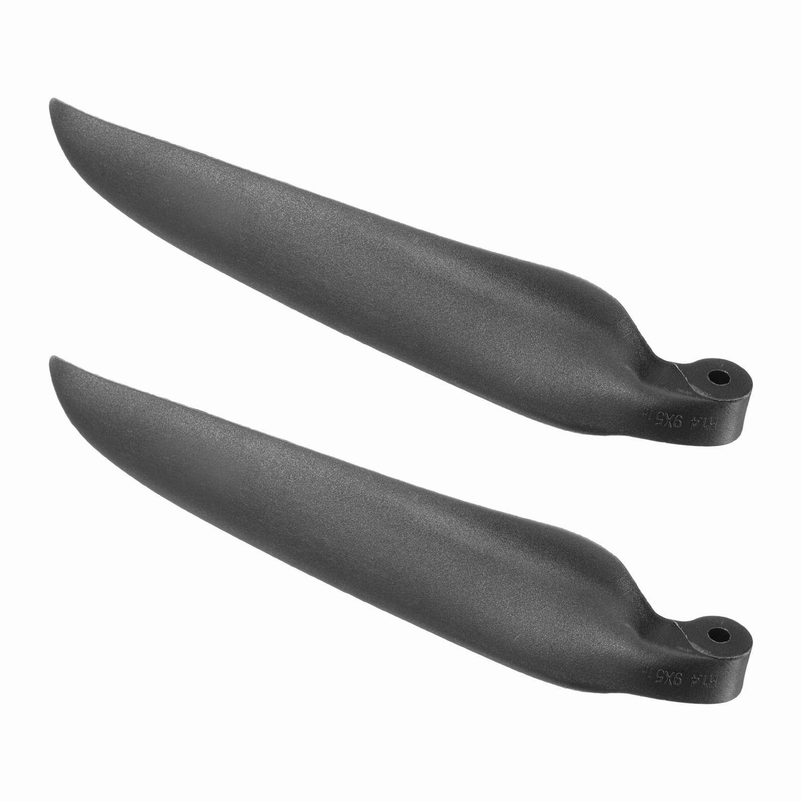 Unique Bargains 1 Pair RC Glider Propeller Replacement Prop Blades 9x5 Inch RC Folding Propeller Nylon Blades Parts for Spinner D28-D48mm Glider Airplane Prop Replacement(Black)