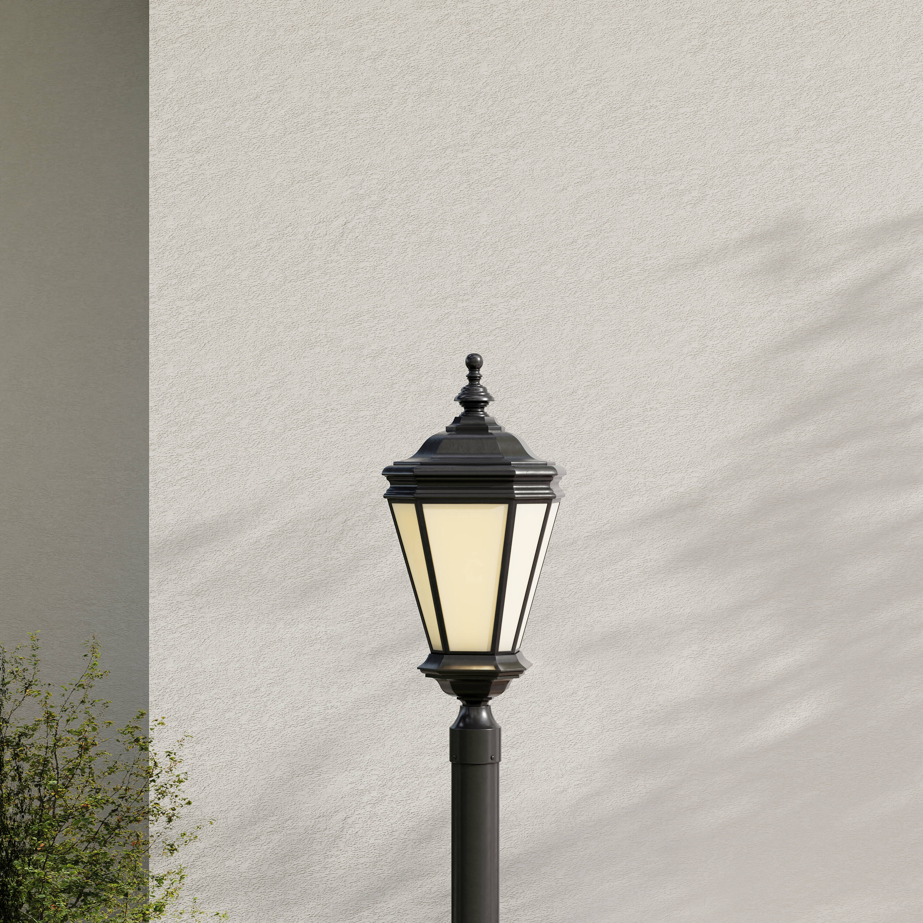 Progress Lighting P6440-31MD Crawford 24.625-in Textured Black Transitional Outdoor Light Post Lantern