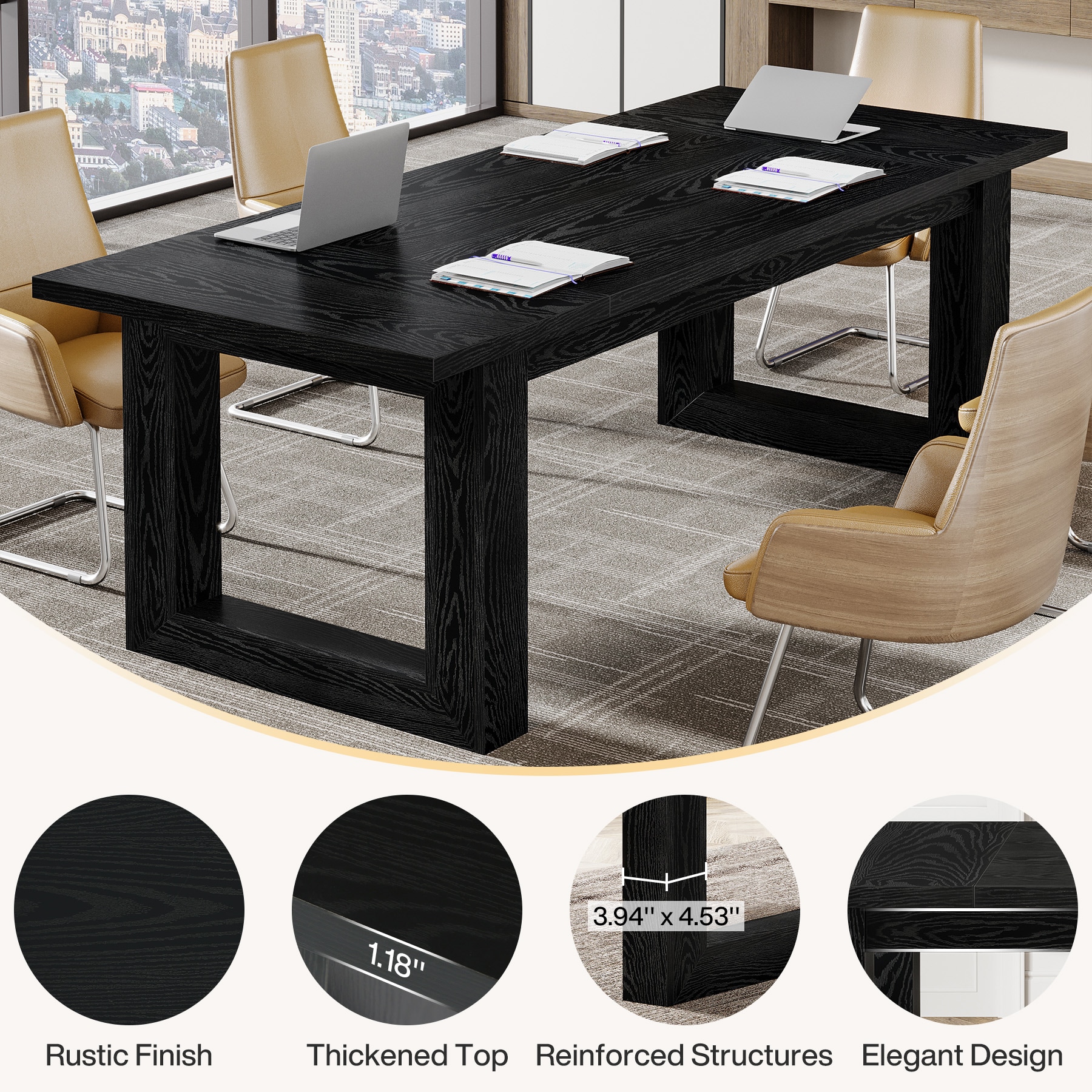Tribesigns LWOYJL-1185YY Office-Tables - View #4