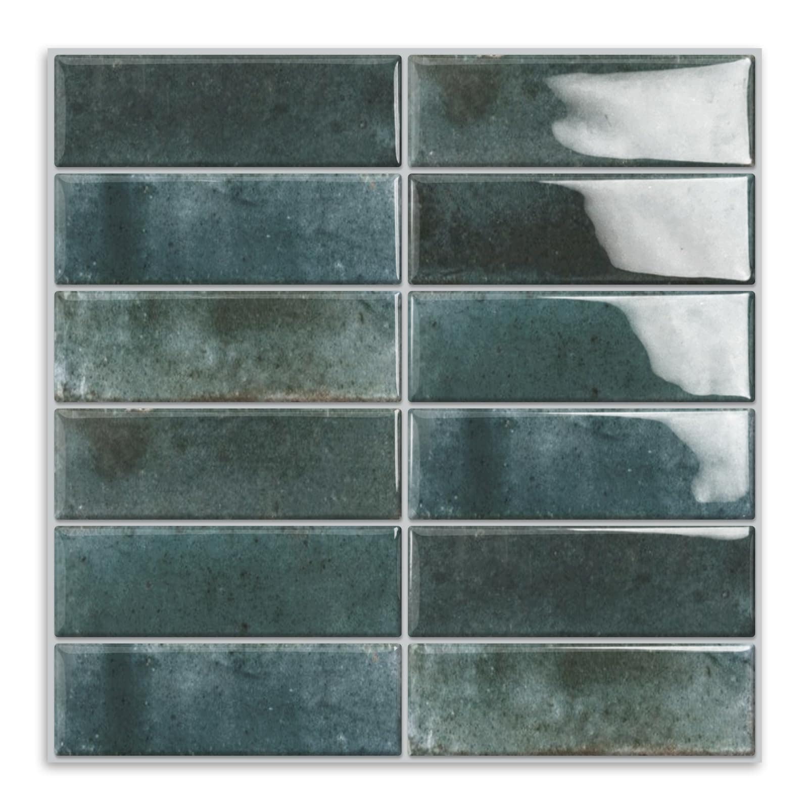 Phewnyzo  10 Sheet Peel and Stick Subway Kitchen Backsplash Tiles 3D Rectangle Waterproof Self Adhesive Wall Tile Stick on Backsplash for Kitchen