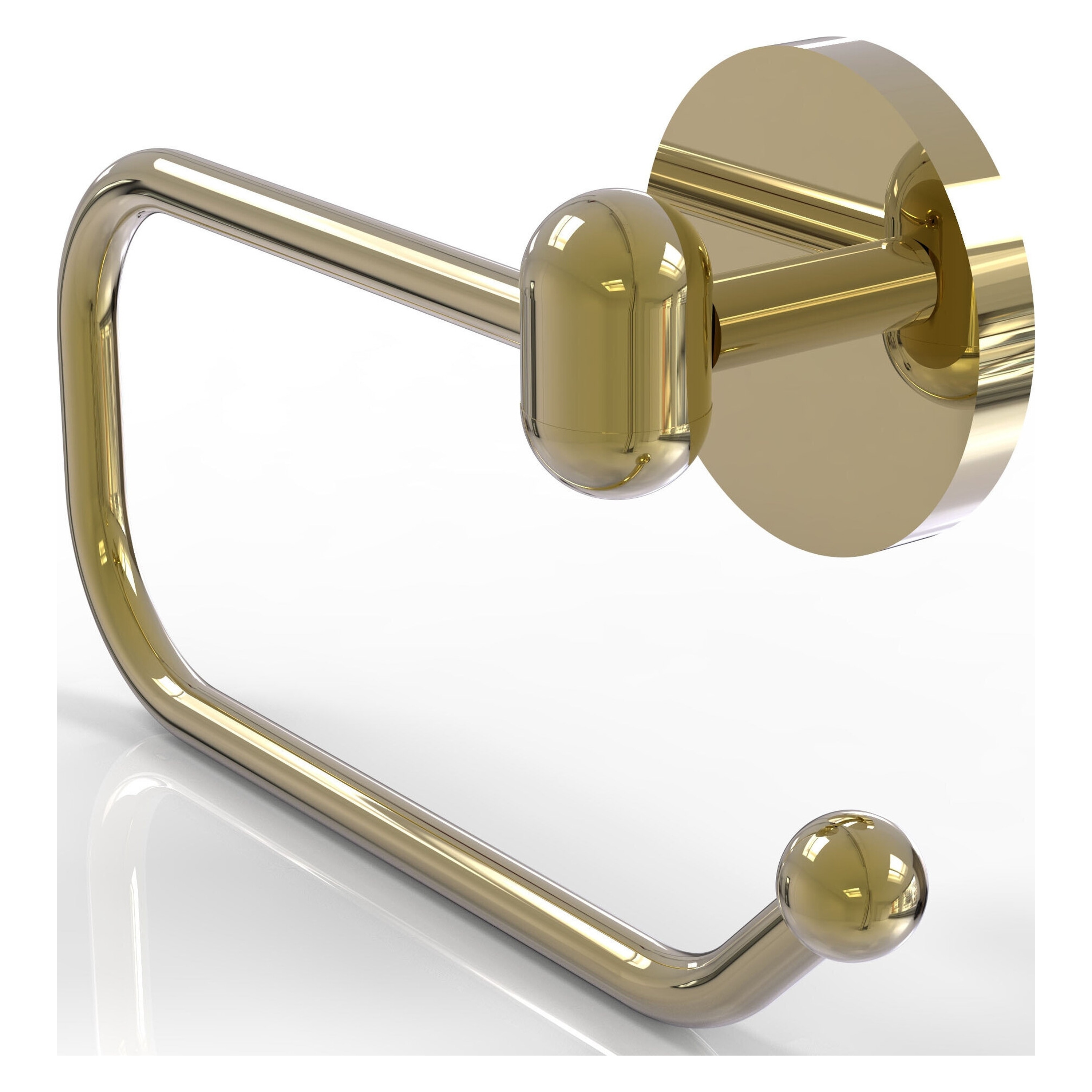 Allied Brass TA-24E-UNL Tango Unlacquered Brass Wall mount Single post Toilet Paper Holder 1 -Rolls with Storage