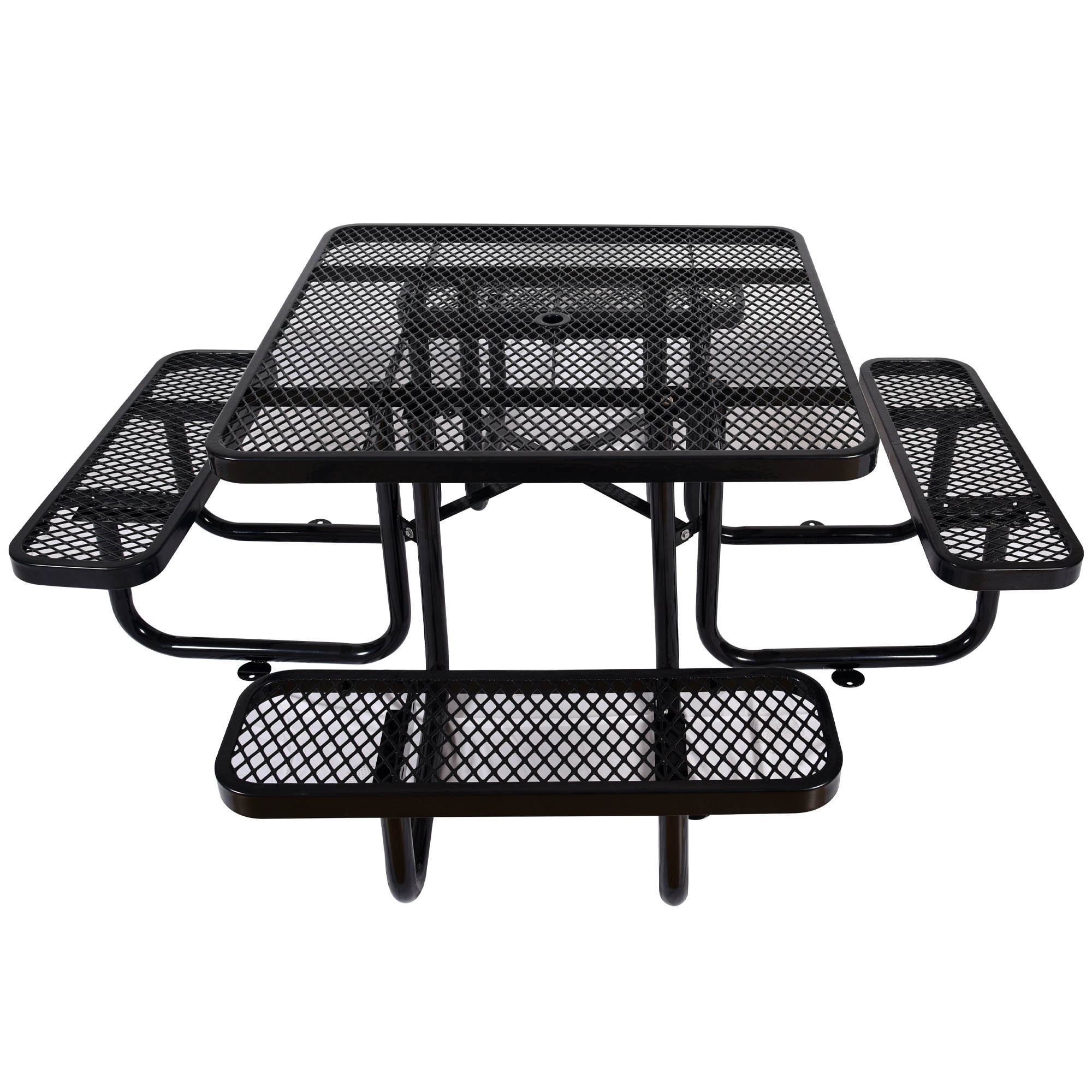 Bayfeve BFGH-S00014-OD 46.1-in Black Steel Square Picnic Table