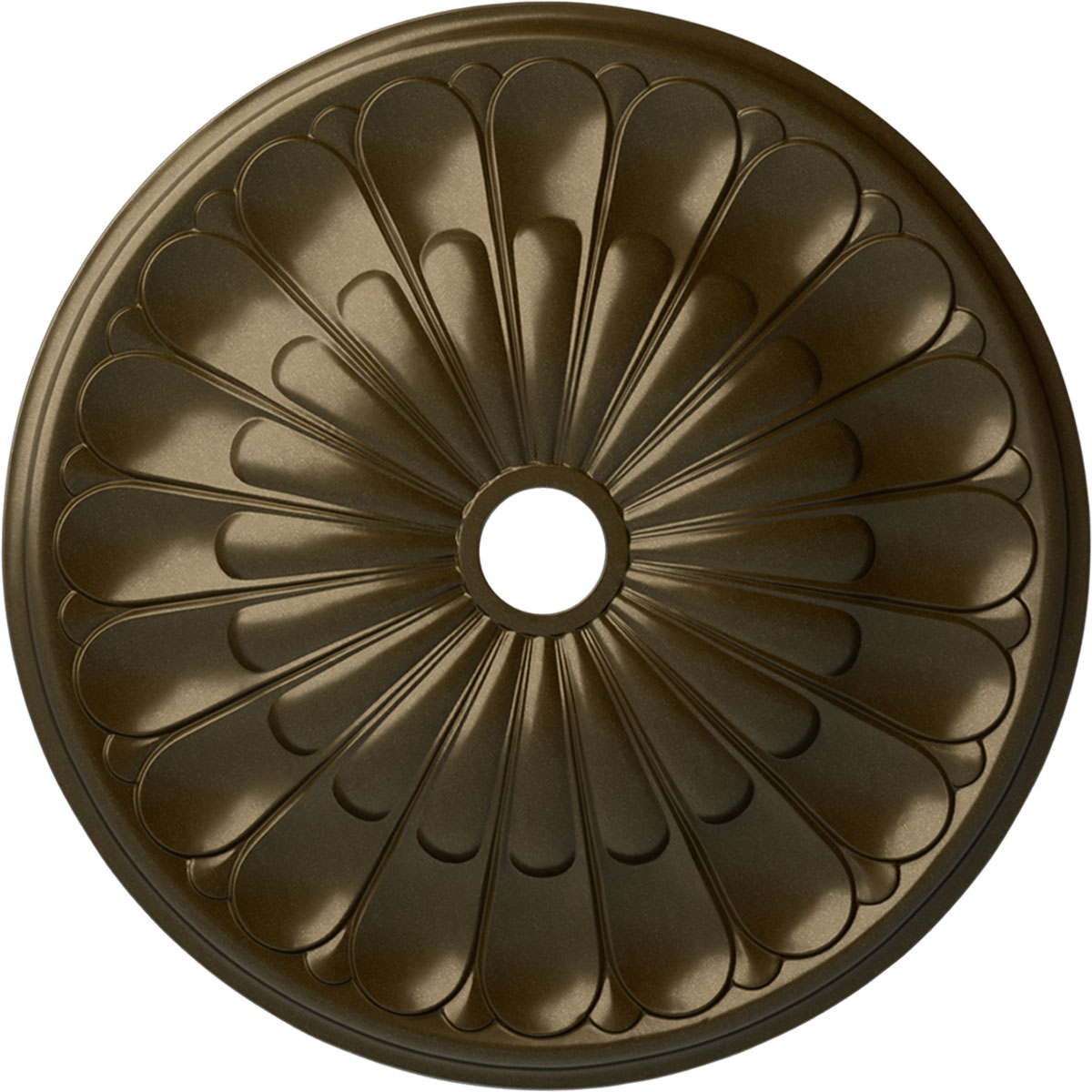 Ekena Millwork CM31GOBRS Gorleen 31.625-in W x 31.625-in L Painted Brass Polyurethane Whole Ceiling Medallion