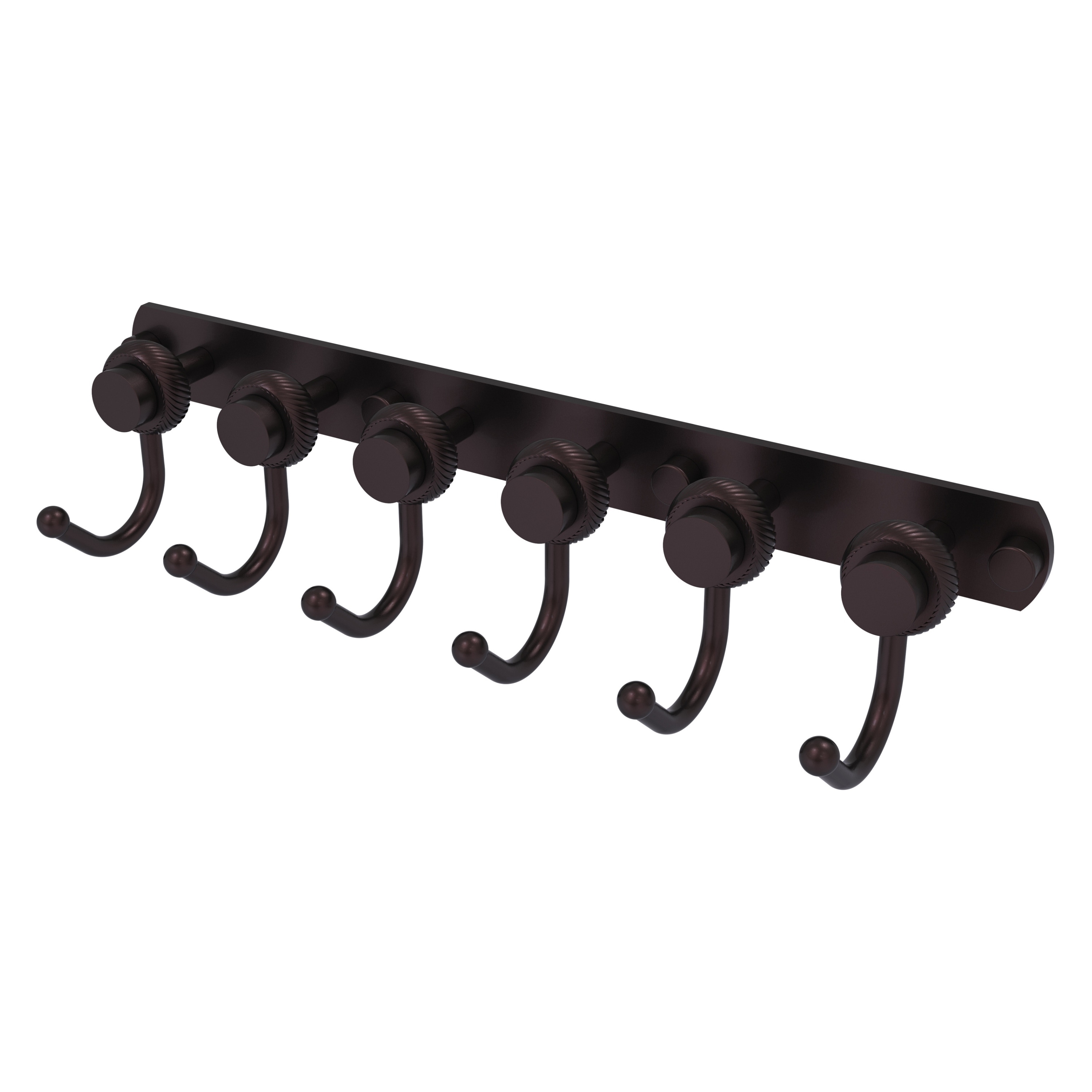 Allied Brass 920T-6-ABZ Mercury Antique Bronze 6 -Hook Wall mount Towel Hook
