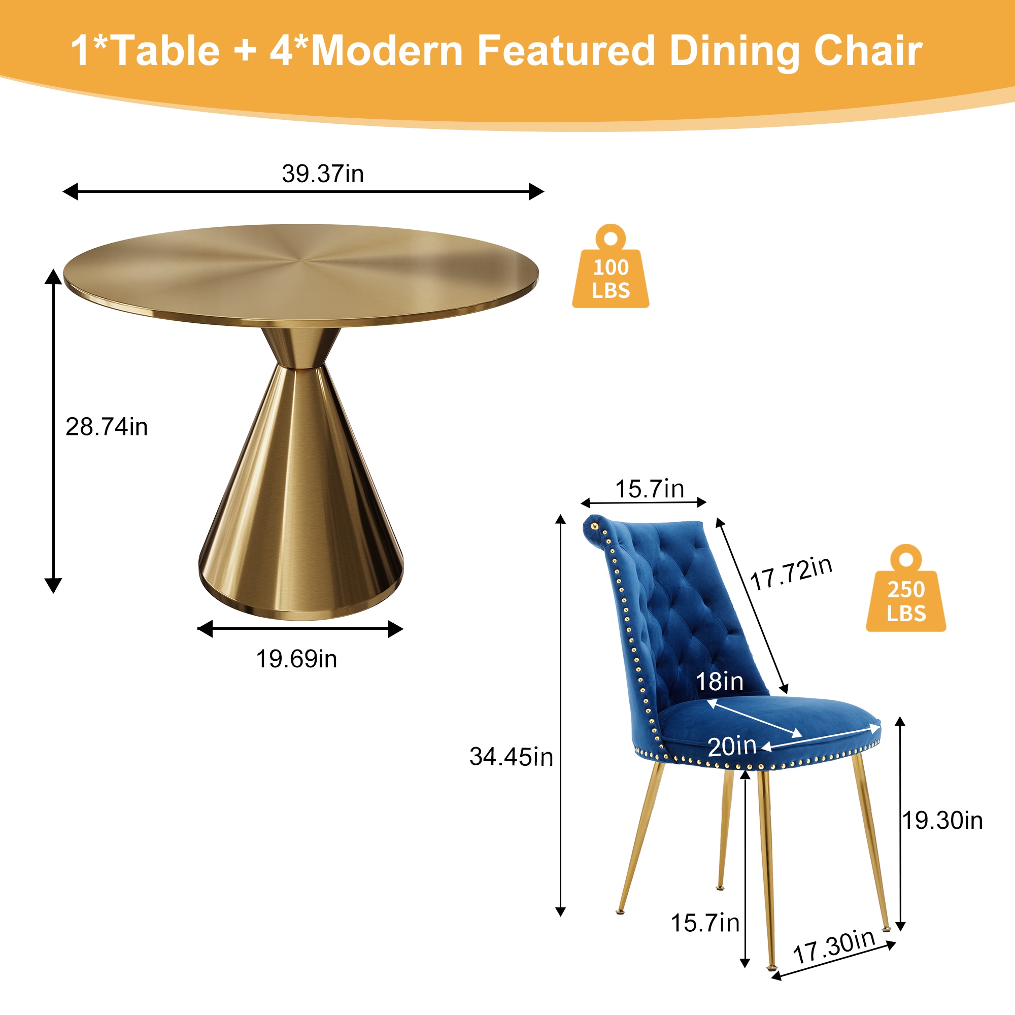 Clihome CL-RBT1-BBG703NY Dining-Sets - View #5