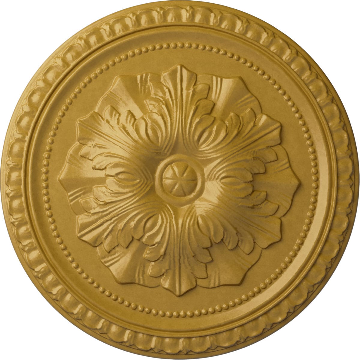 Ekena Millwork CM18RIIGS Richmond 18-in W x 18-in L Painted Iridescent Gold Polyurethane Whole Ceiling Medallion