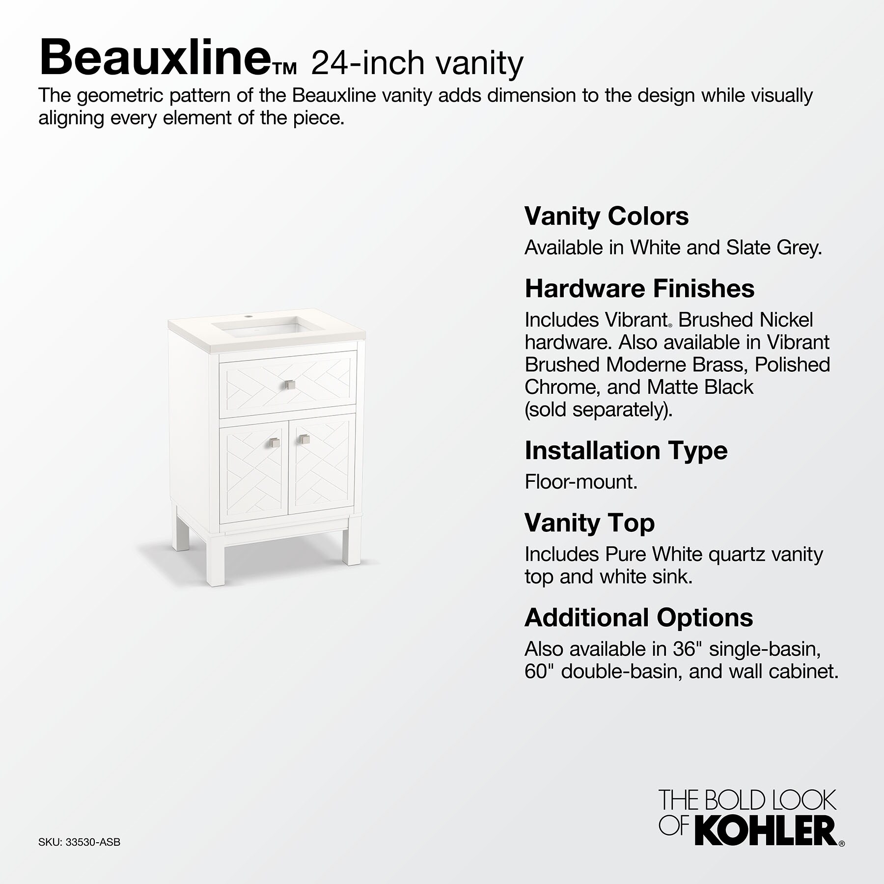 KOHLER 33530-ASB-0 Bath-Vanity-Combo - View #15