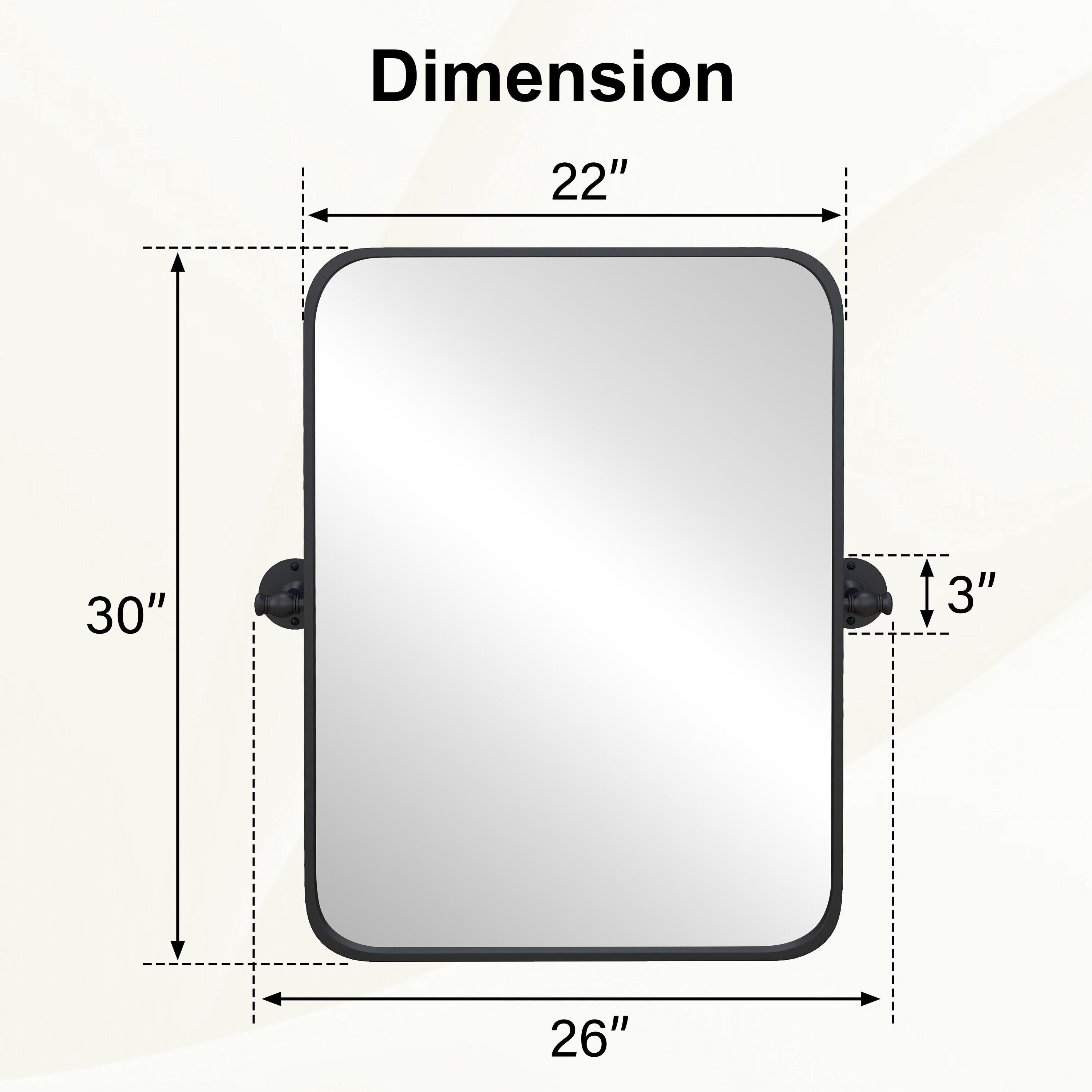 WELLFOR BTJ8048 Framed-Bath-Mirrors - View #3