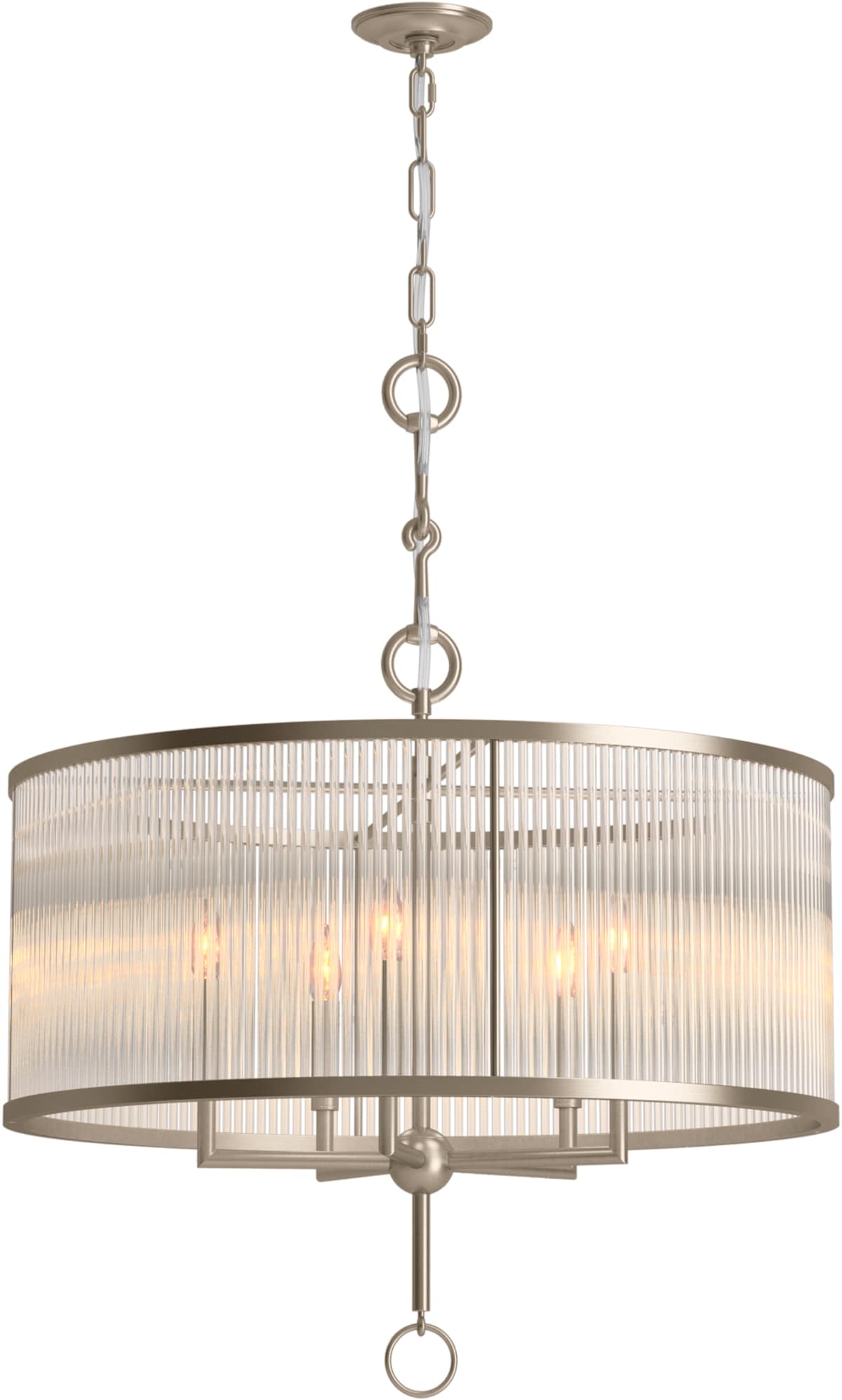 KOHLER 27748-CH05-BVL Terret 5 -Light Brushed Bronze Transitional For Use in Dining Rooms, Foyers, Chandelier
