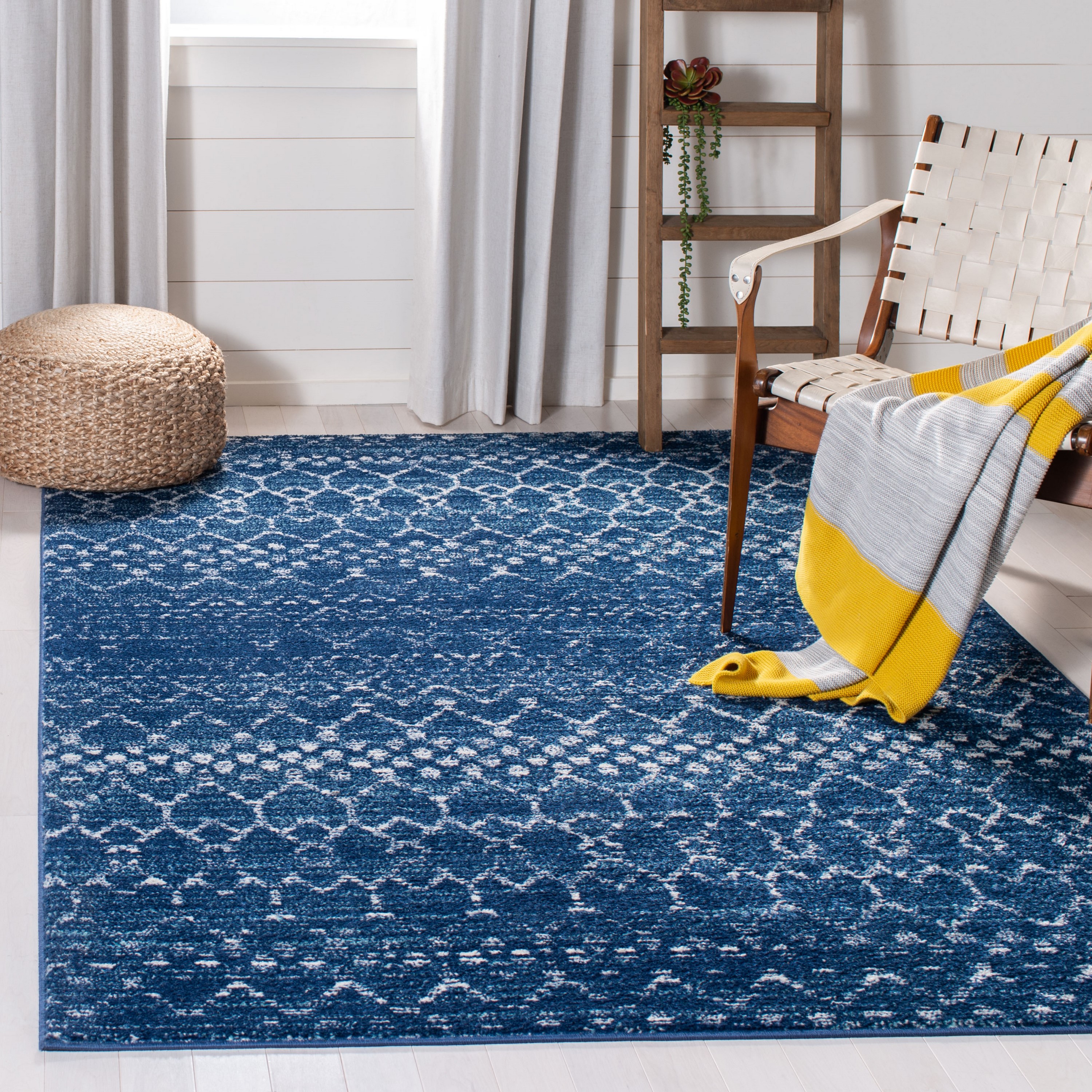 Safavieh TUL249M-10 Tulum Belen 10 x 13 (ft) Loomed Polypropylene Blue/Ivory Rectangular Indoor Tribal Bohemian/Eclectic Area rug