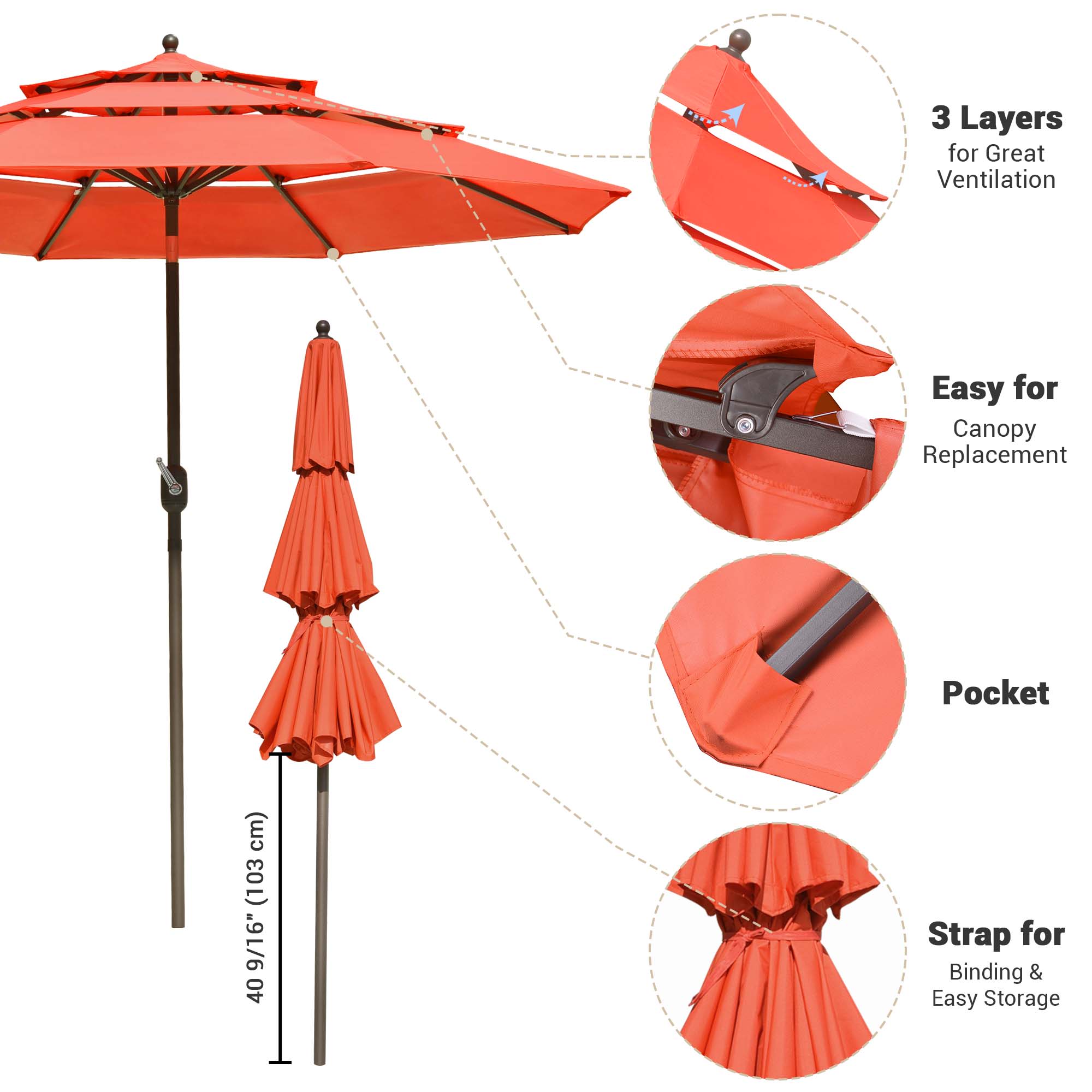 Yescom 07UMBSET012-10FT-LO Umbrellas-2 - View #3