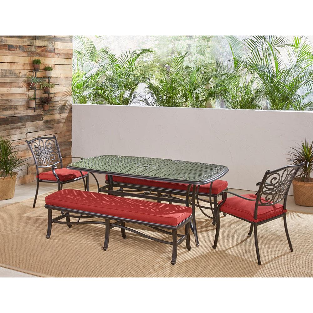 Hanover TRADDN5PCBN-RED Patio-Dining-Sets - View #17