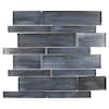 Elida Ceramica Blue 12-in x 12-in Glossy Glass Linear and Wall Tile (0. ...