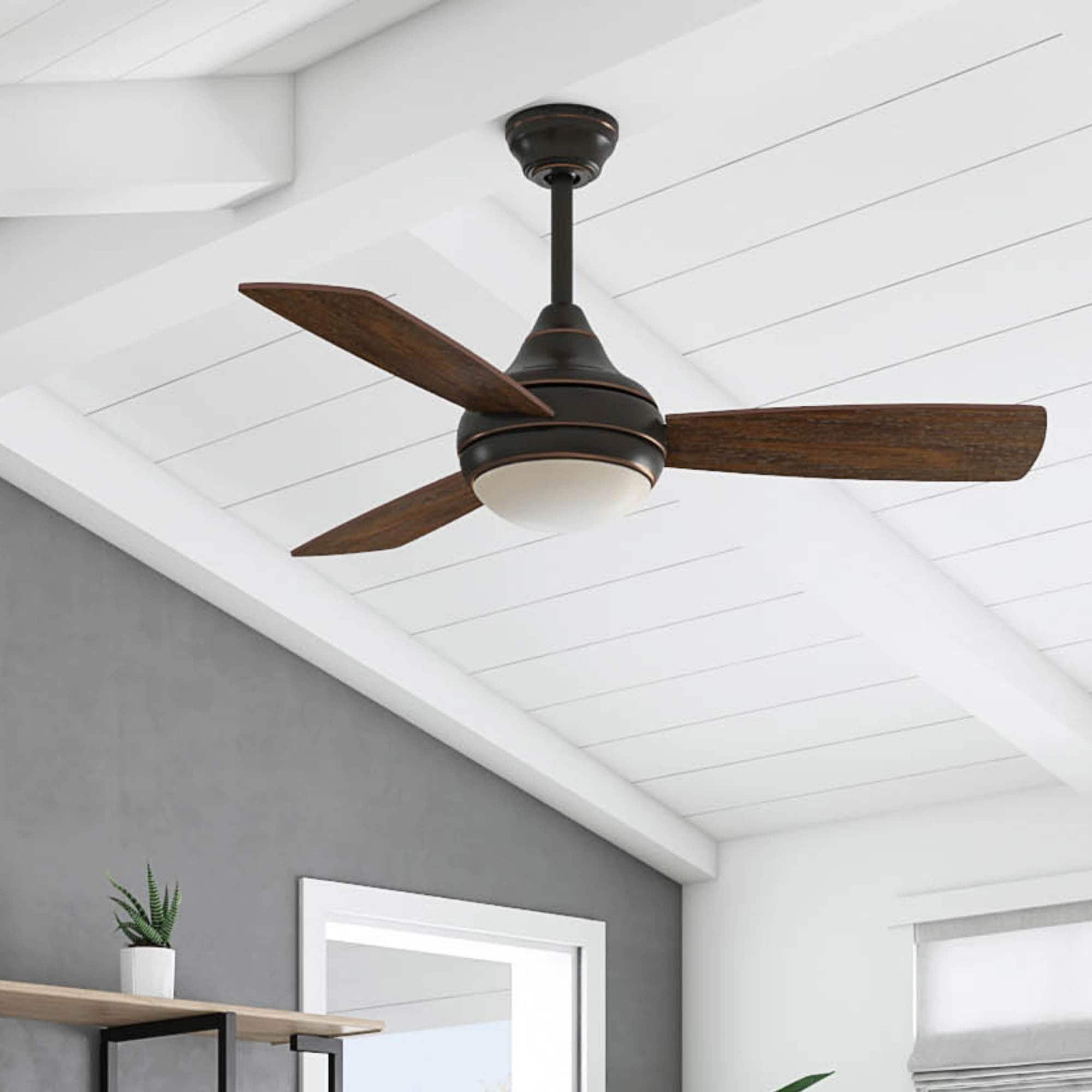 Honeywell Sauble beach 44-in Oil Rubbed Bronze with Nutmeg/Cocoa Blades ...