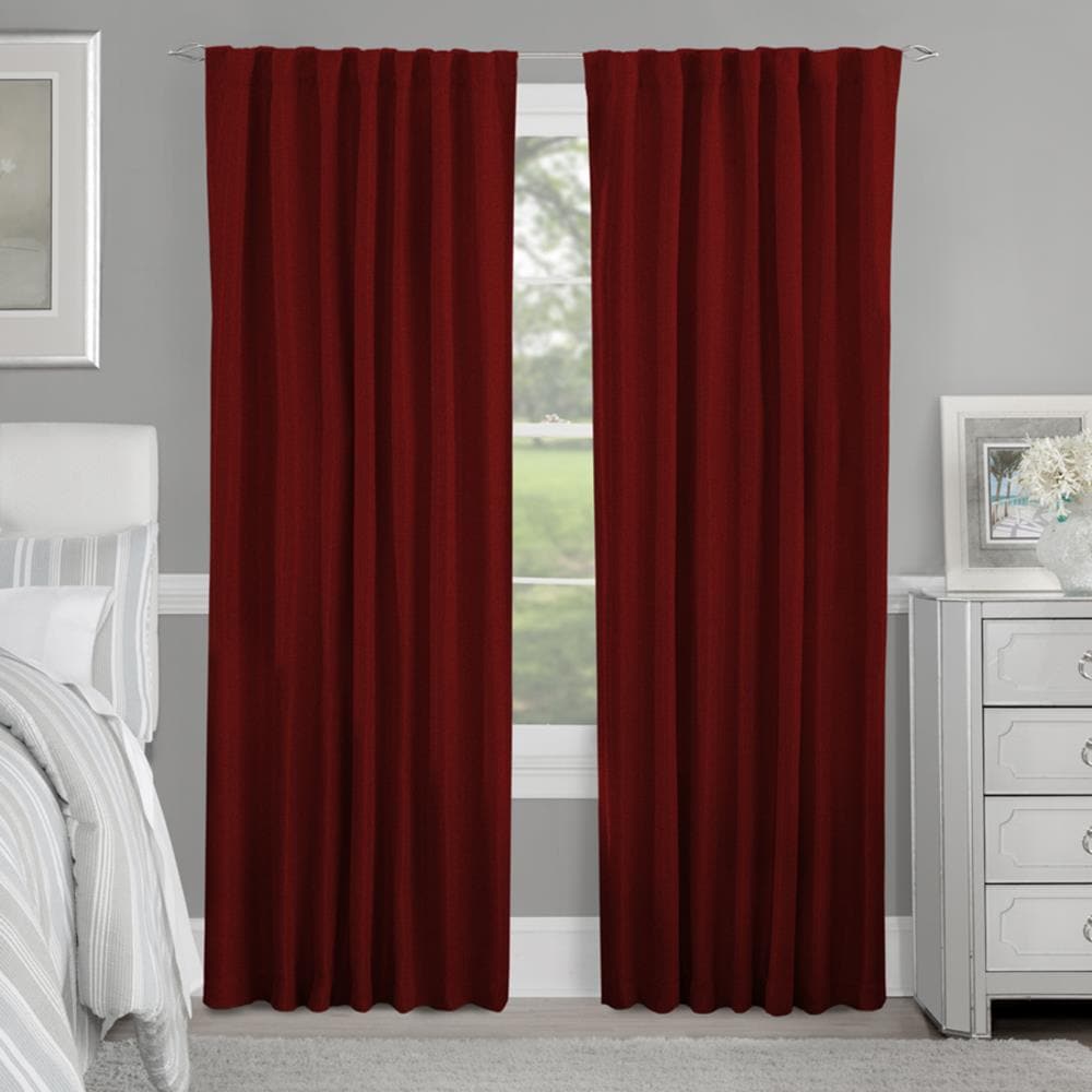 Springmaid 1638117 108-Inches Wine Light filtering Standard lined Back tab Single curtain panel
