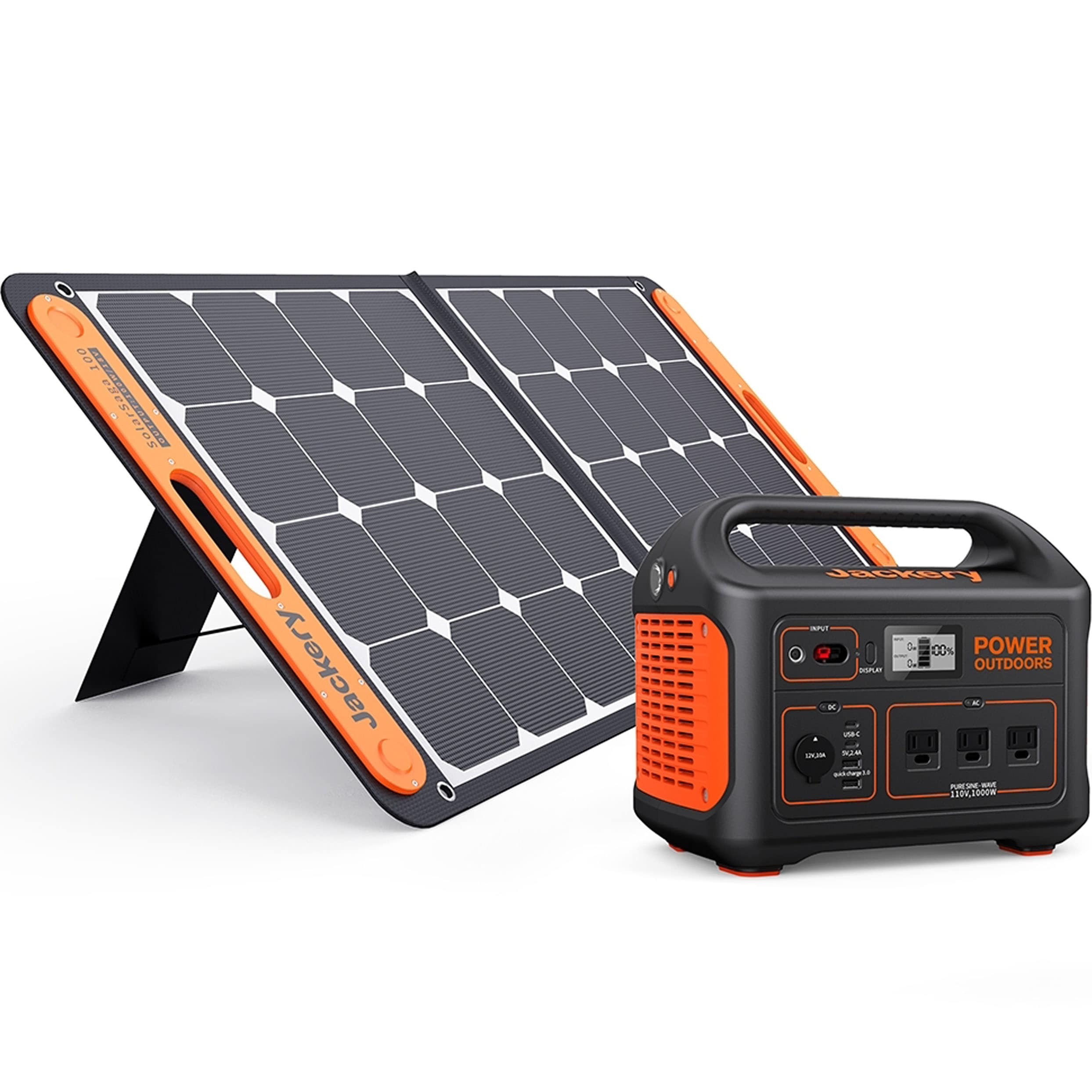 Portable Solar Generator with Solar Panel,Included 3 Sets LED lights,Solar Power Inverter,Electric Generator,Small Basic Portable Generator Kit,Solar Lights for Home & Camping,Power for Solar Fans 