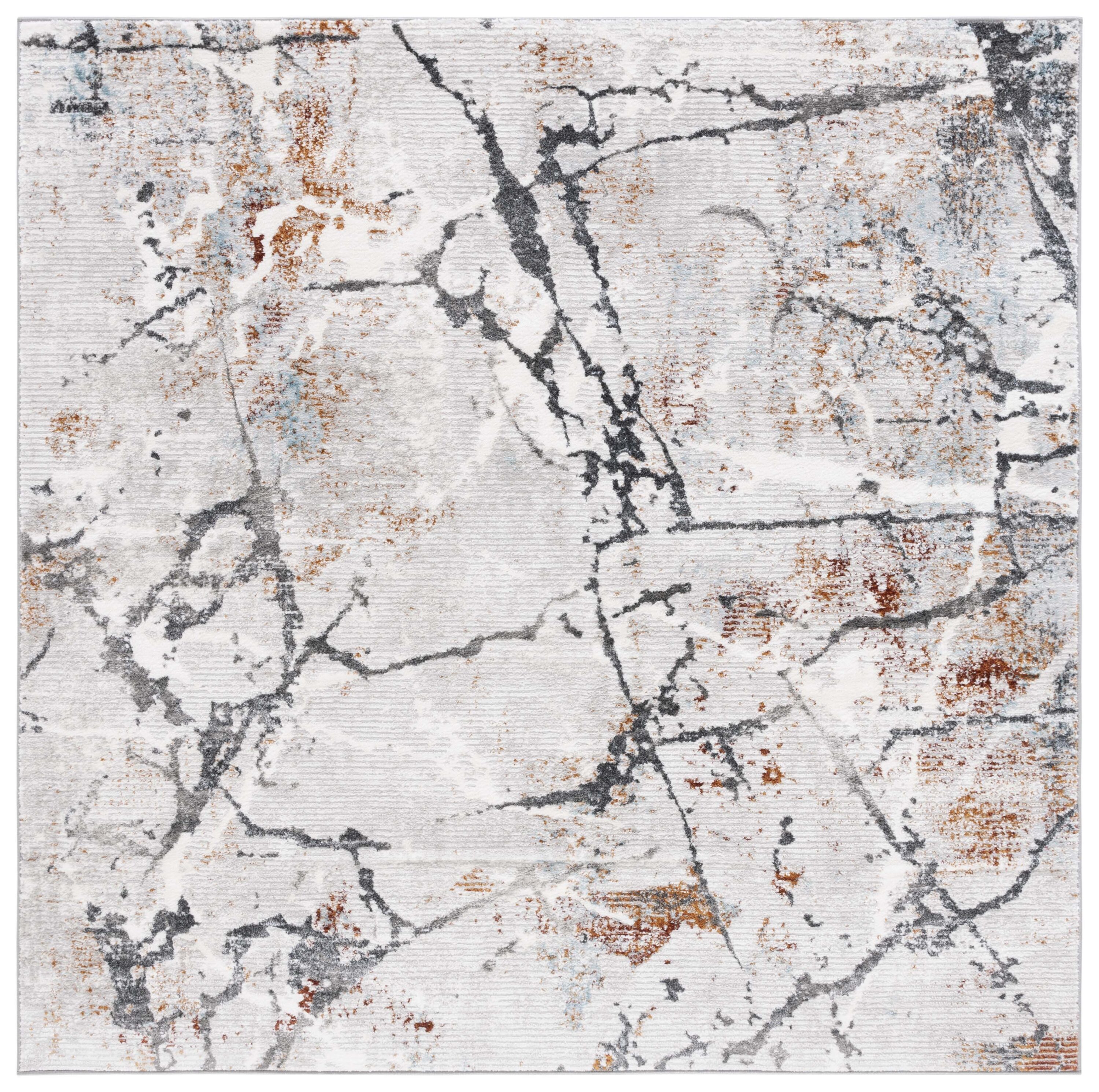 Safavieh Meadow 597H Light Grey/Black 7 X 7 Area Rug in the Rugs ...
