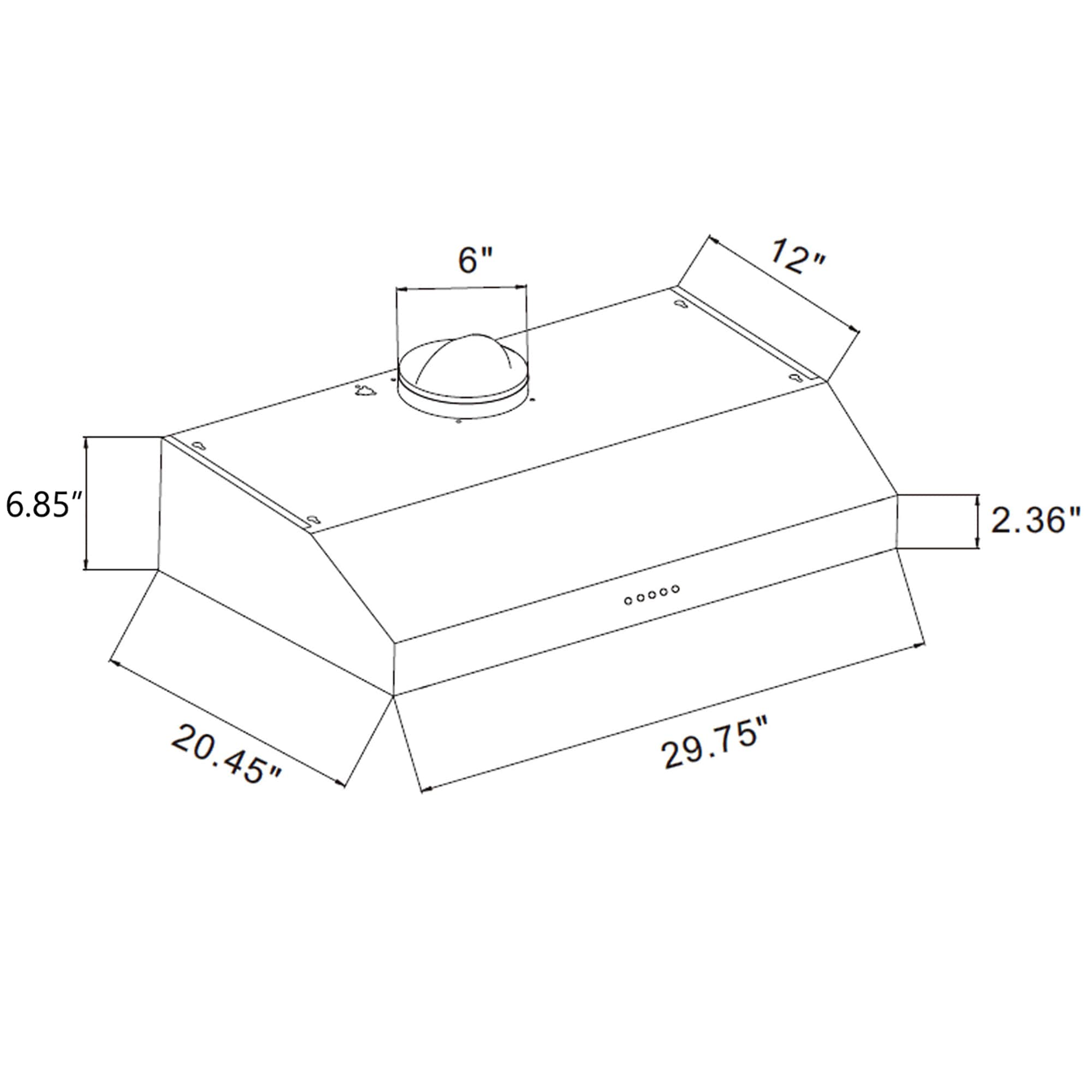 Empava 2024 New Model 30-in 400-CFM Ducted Stainless Steel Under ...