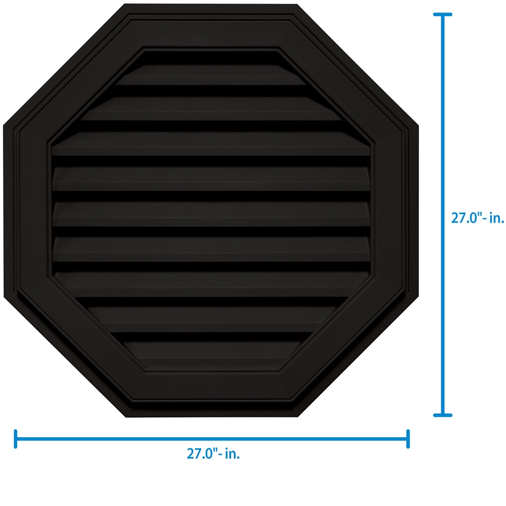 Builders Edge 27-in x 27-in Black Octagon Vinyl Gable Louver Vent in the  Gable Vents department at Lowes.com