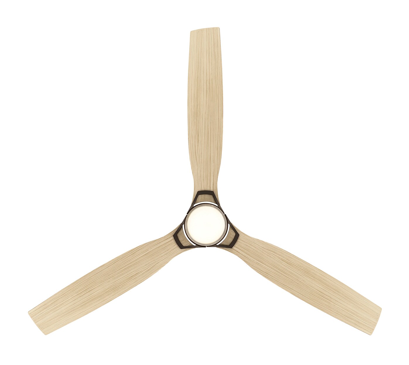 Minka Aire Foxden 53-in Dark Bronze with White Oak Blades LED