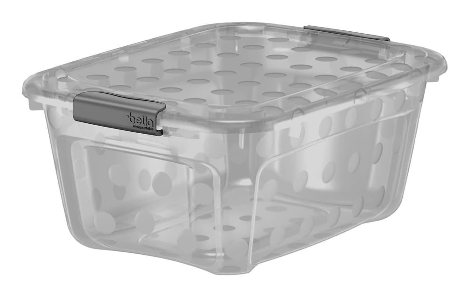 Bella Storage Solution NO break Medium 10.5-Gallons (42-Quart) Clear Tote  with Latching Lid in the Plastic Storage Containers department at