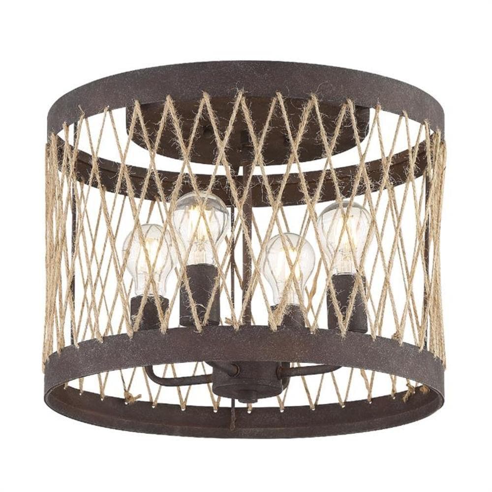 Crystorama ADR-A5024-FB Anders 16-in Forged Bronze Flush Mount Light
