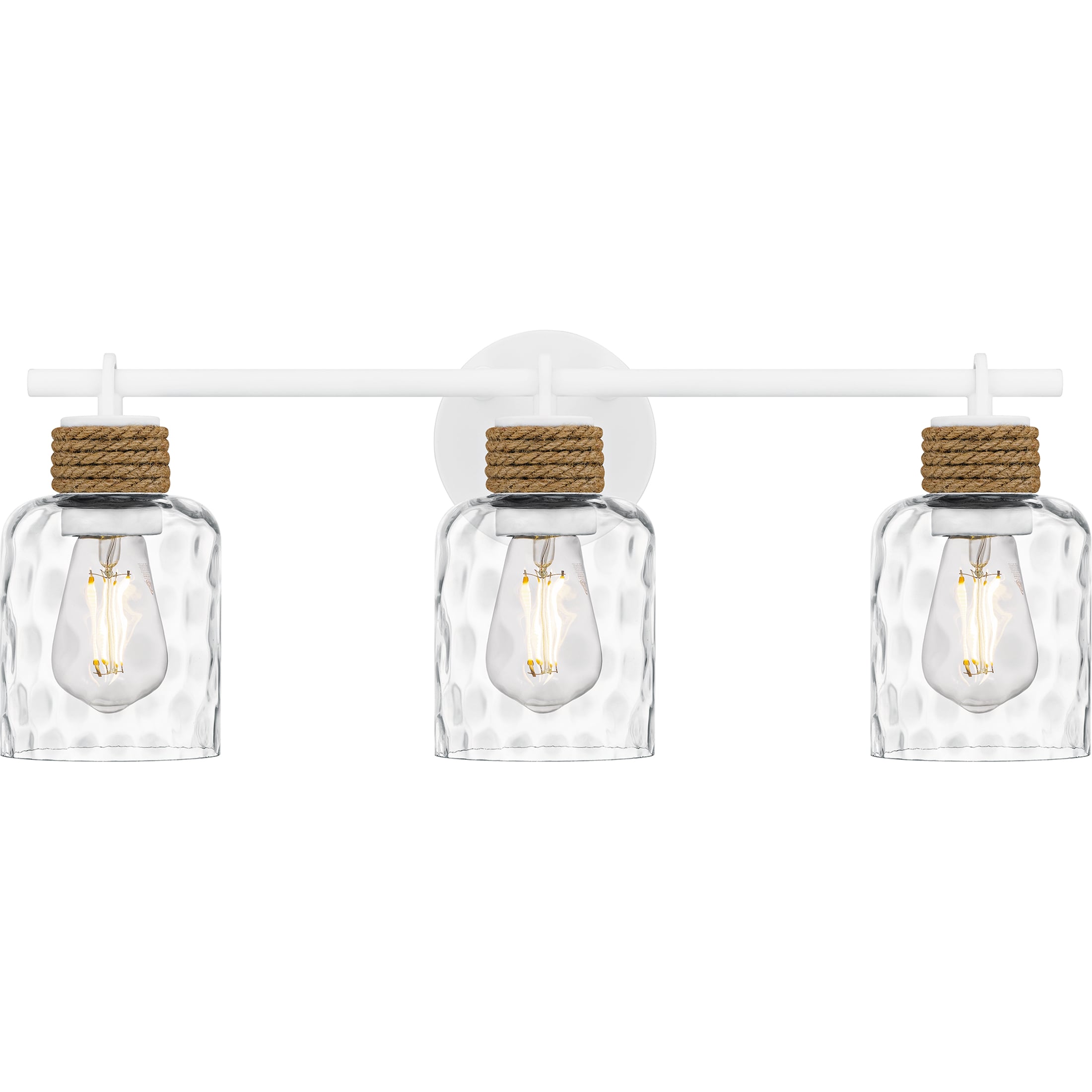 Quoizel Baltic 24-in 3 Light Matte White Coastal Bathroom Vanity light