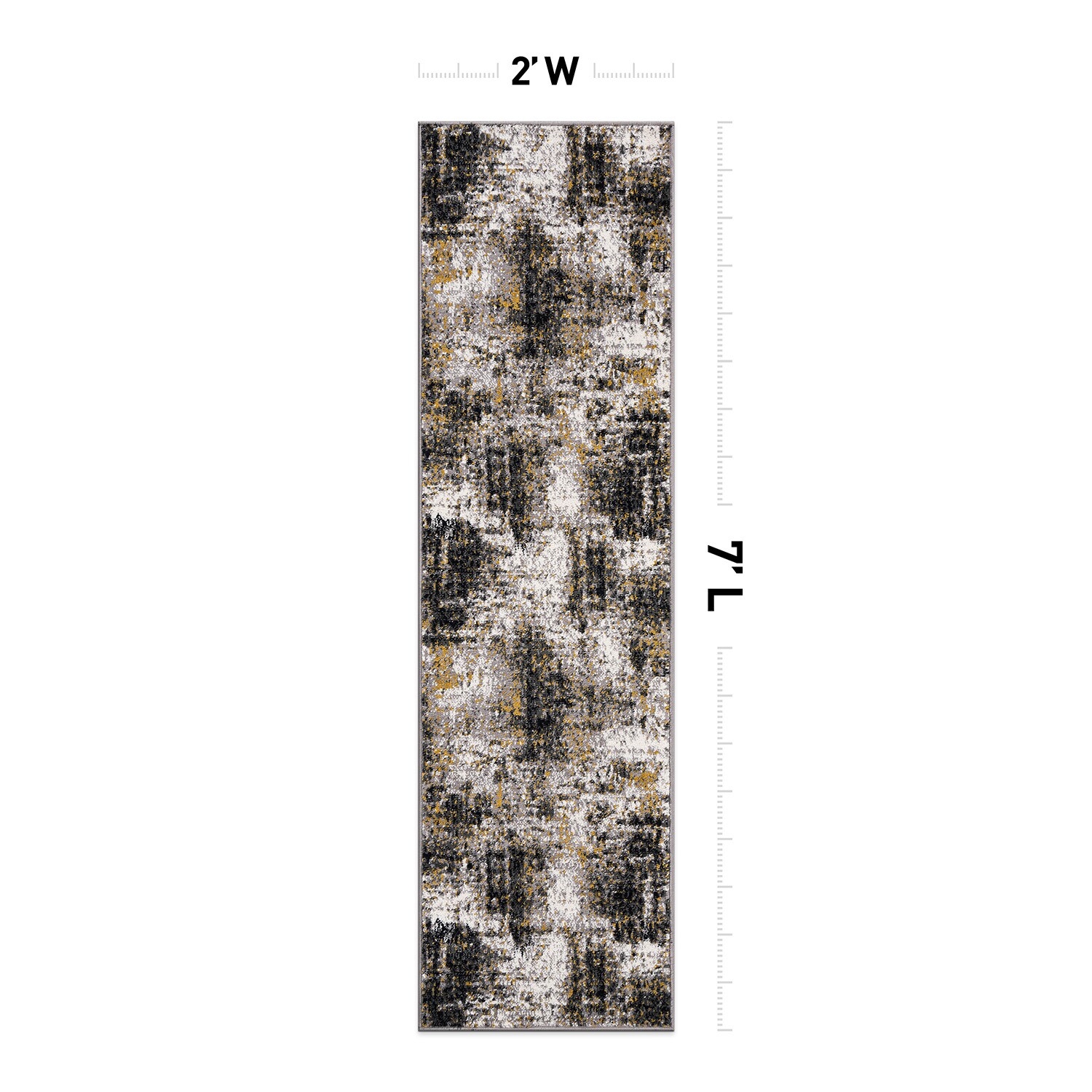 World Rug Gallery 977YELLOW2X7 rugs - View #2