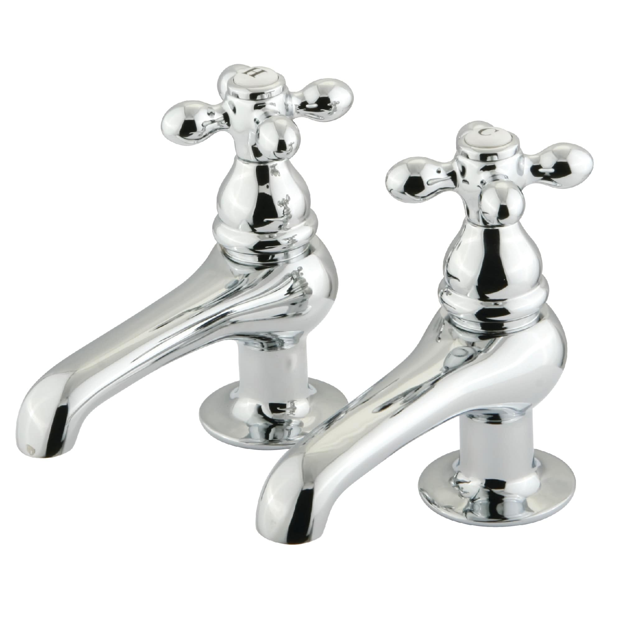 Elements of Design ES3201AX Chrome 2-hole 2-handle Low-arc Residential Handle Bathroom Sink Faucet