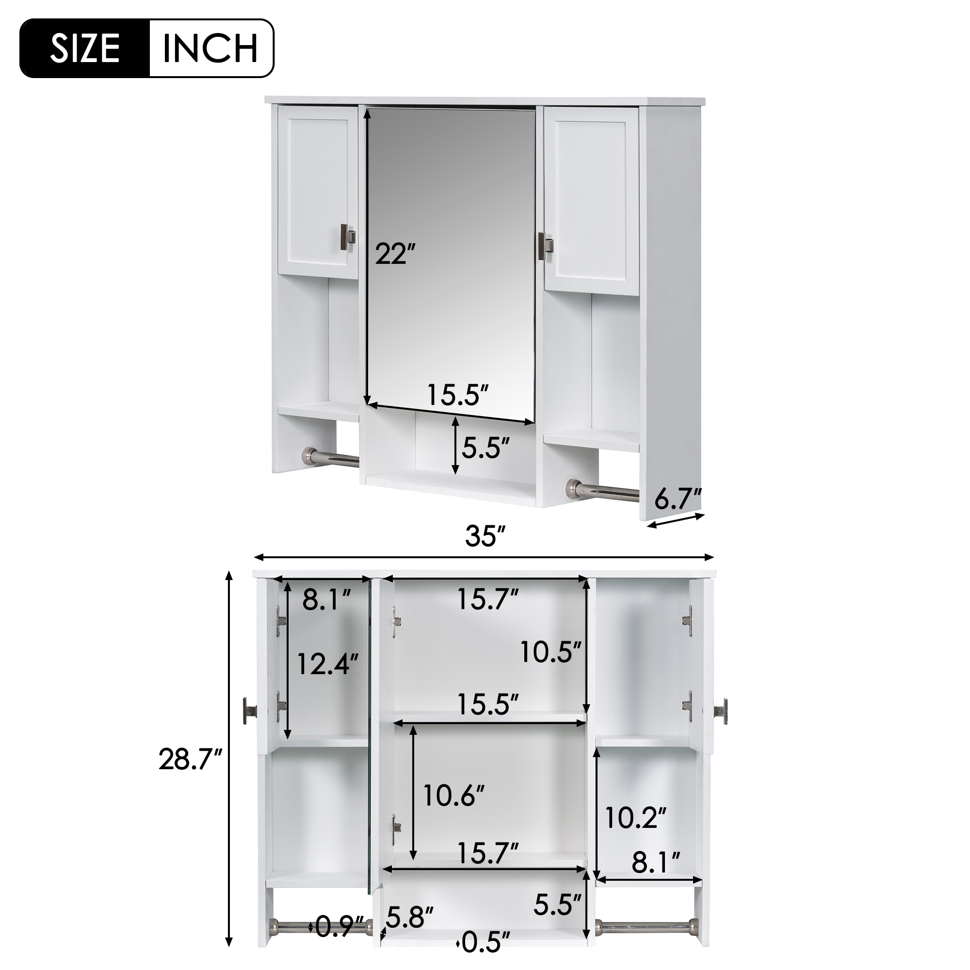 DELUXE LIVING DLWF317173AAK Bathroom-Wall-Cabinets - View #7