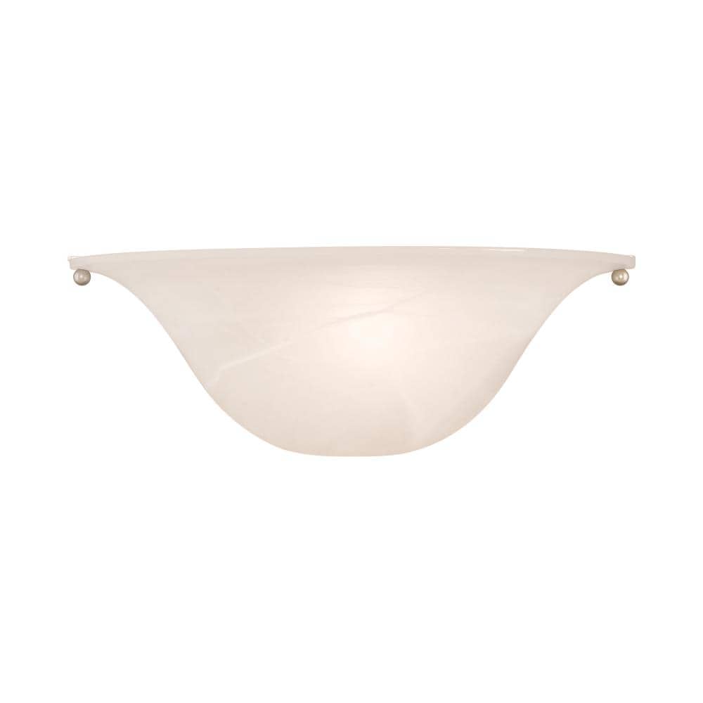 Livex Lighting 42700-81 Wynnewood 12.75-in W 1 -Light Satin Nickel Wall Sconce