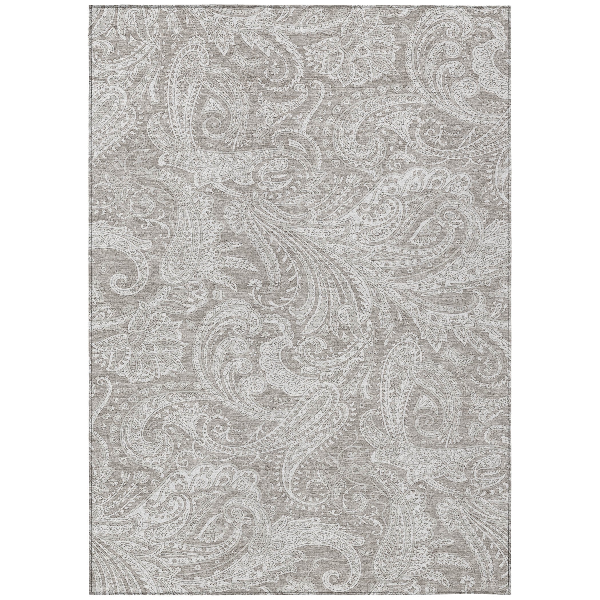 Addison Rugs ACN654TP5X8 Chantille ACN654TP 5 x 7 (ft) Polyester Taupe Rectangular Indoor/Outdoor Geometric Machine washable Area rug