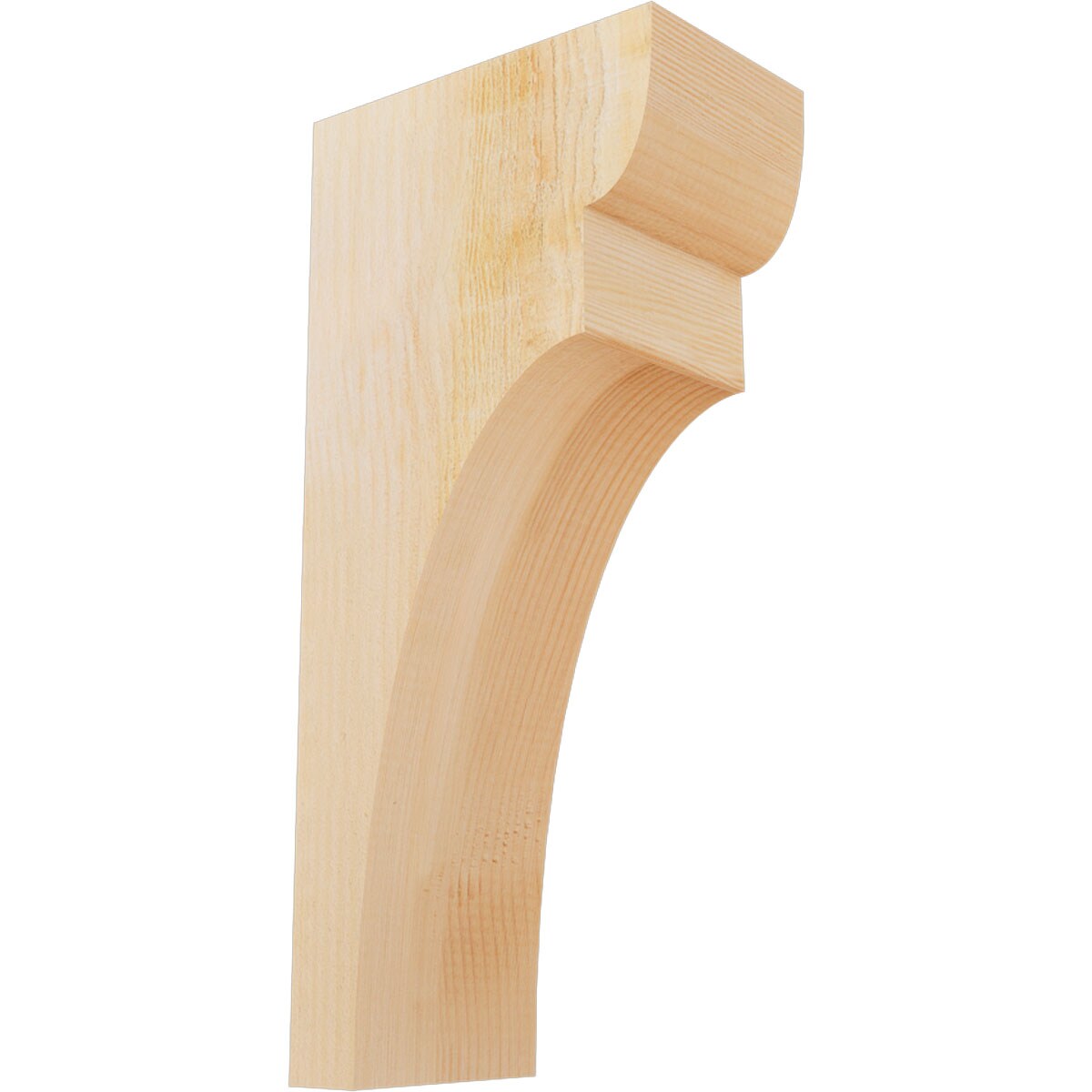 Ekena Millwork COR06X10X22YOR00RDF 6-in x 10-in x 22-in Yorktown Unfinished Douglas fir Wood Paintable/Stainable Corbel
