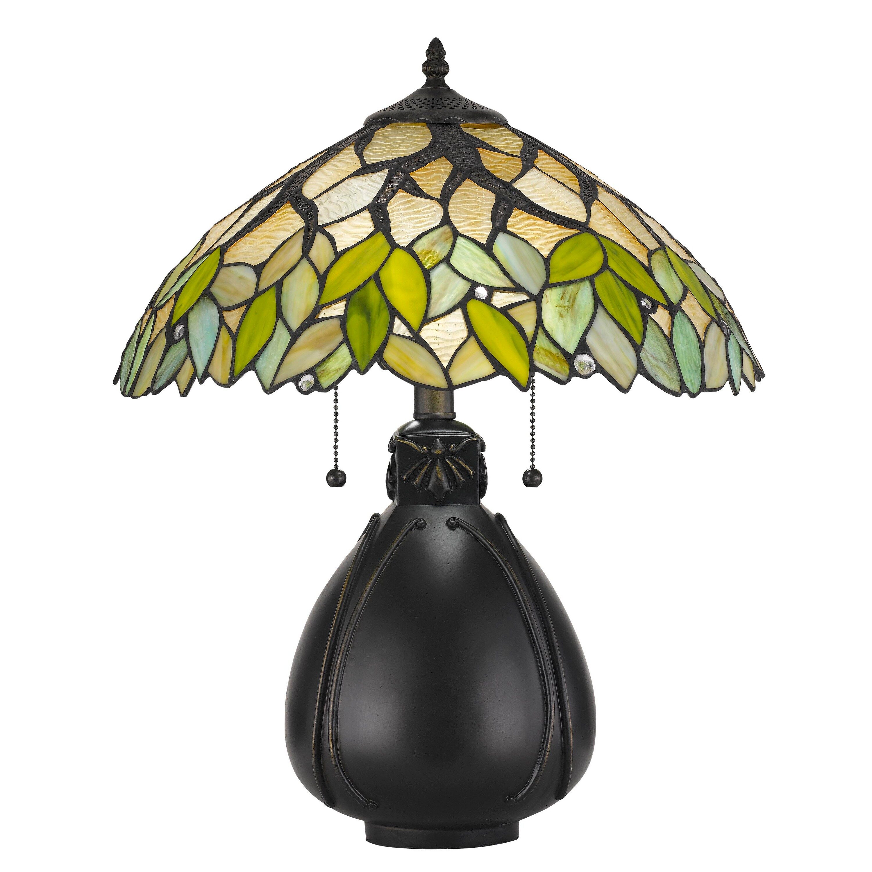Benzara BM224791 19-in Multicolor LED On/Off Switch Table Lamp with Fabric Shade