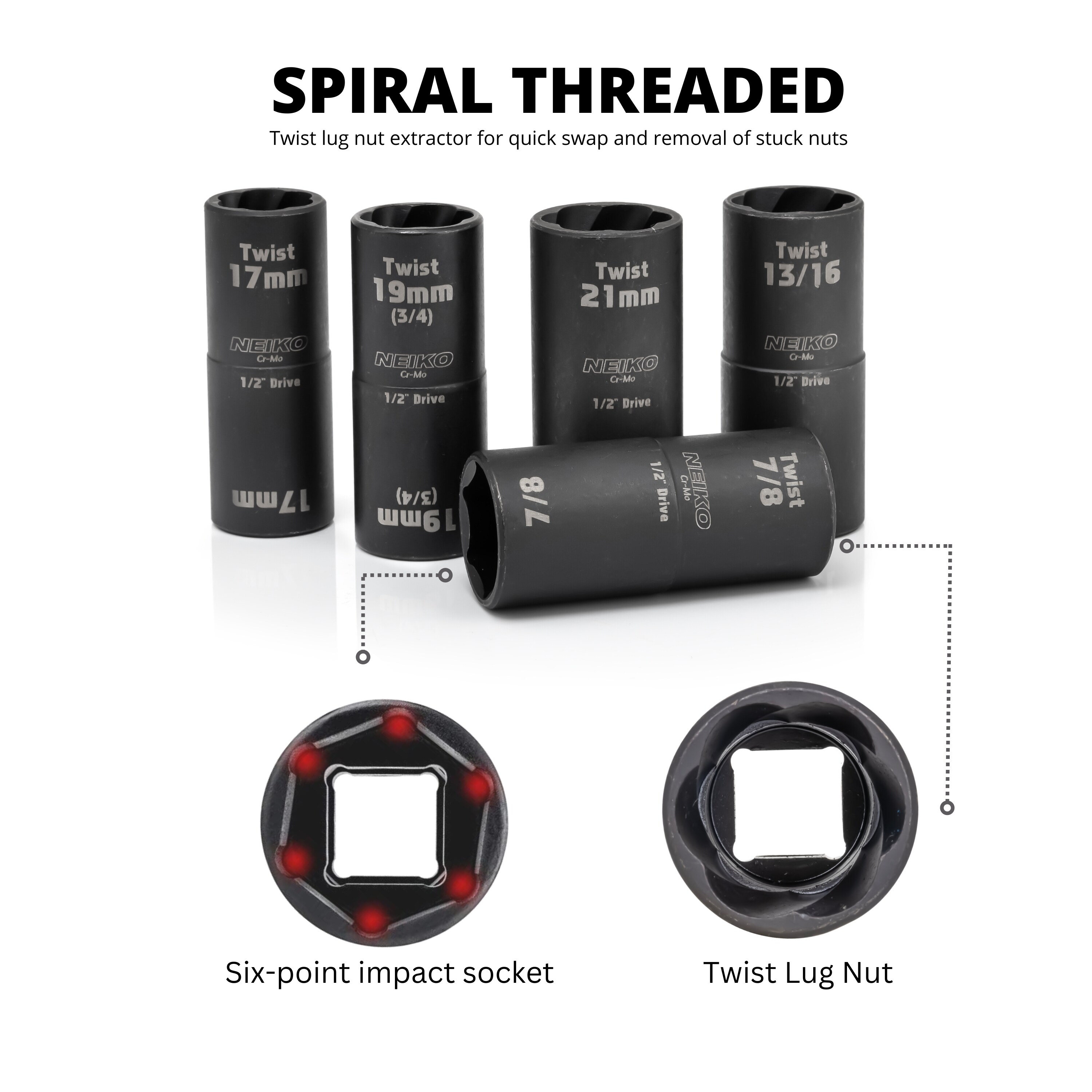 NEIKO 02340A Impact-Socket-Sets - View #2