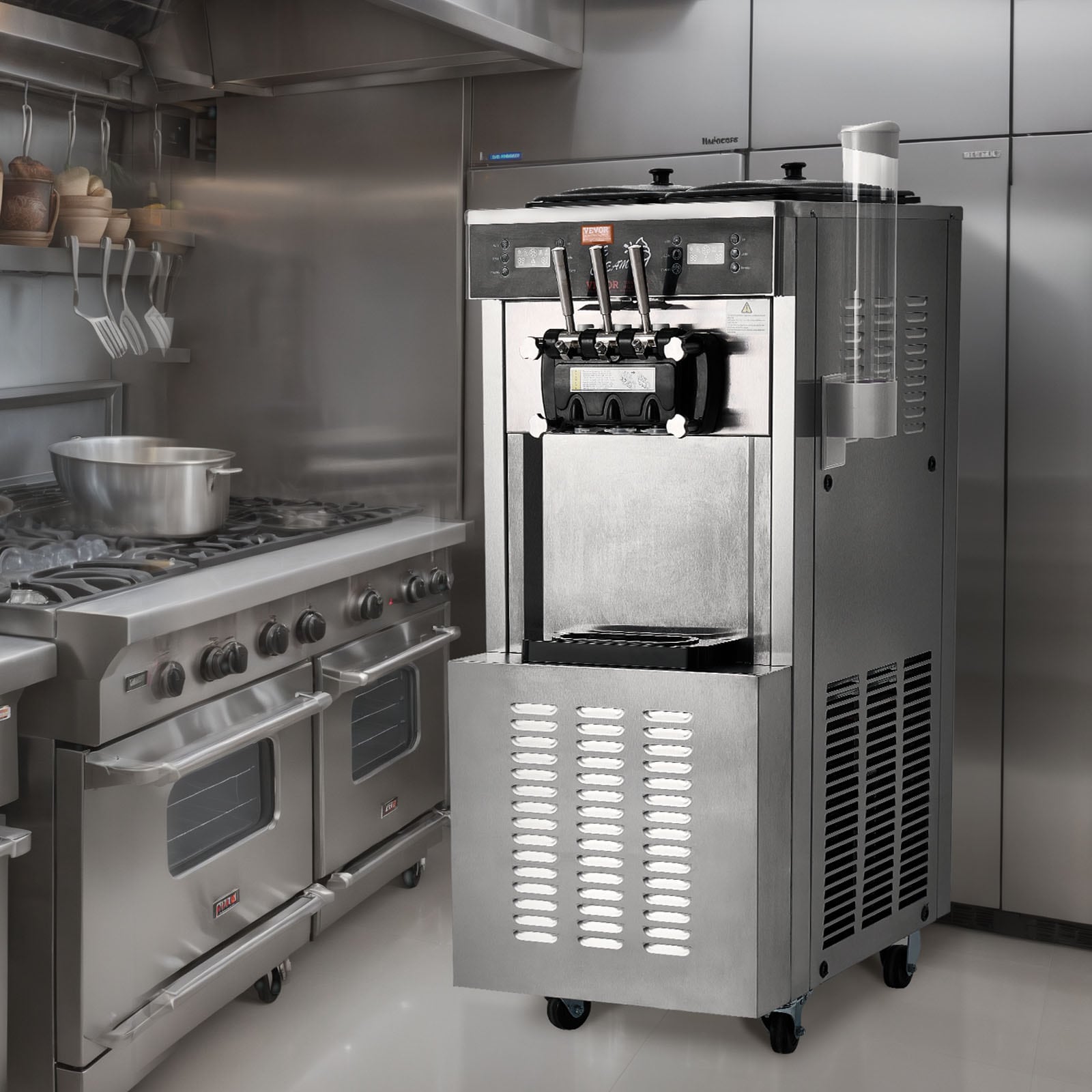 VEVOR 34-44 L/H Ice Cream Machine 47.8-Quart Electric Ice Cream Maker (Makes: Gelato,, Frozen Yogurt, Soft-Serve Ice Cream) 6244618 Sansujyuku sansujyuku.com