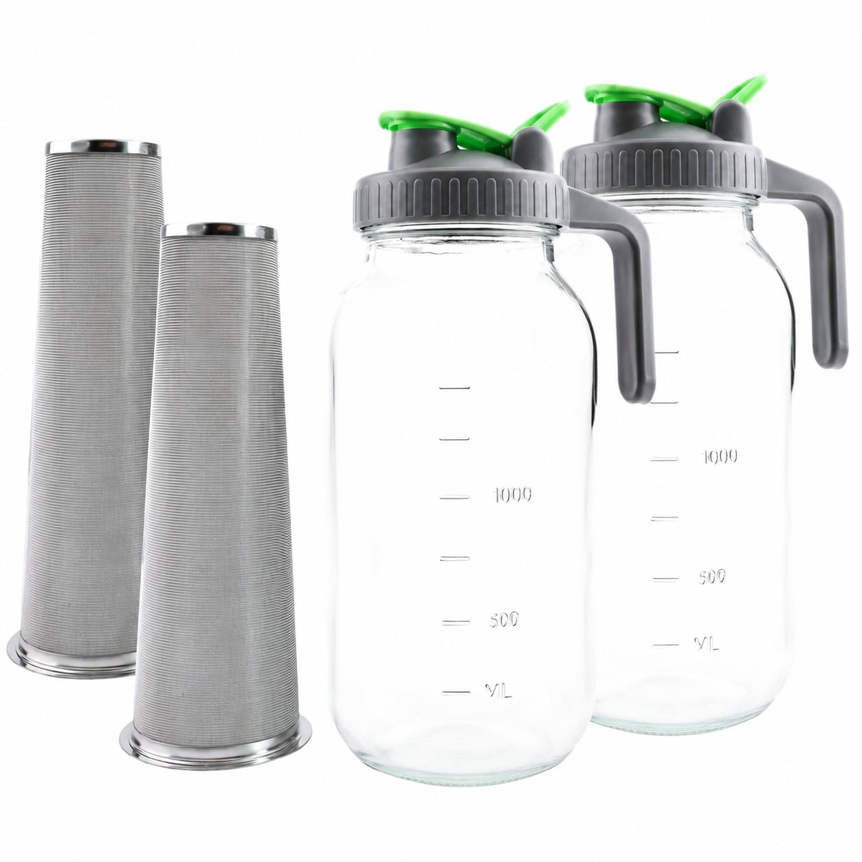 Aoibox 64 Oz Cold Brew Coffee Maker Mason Jar Set With Stainless