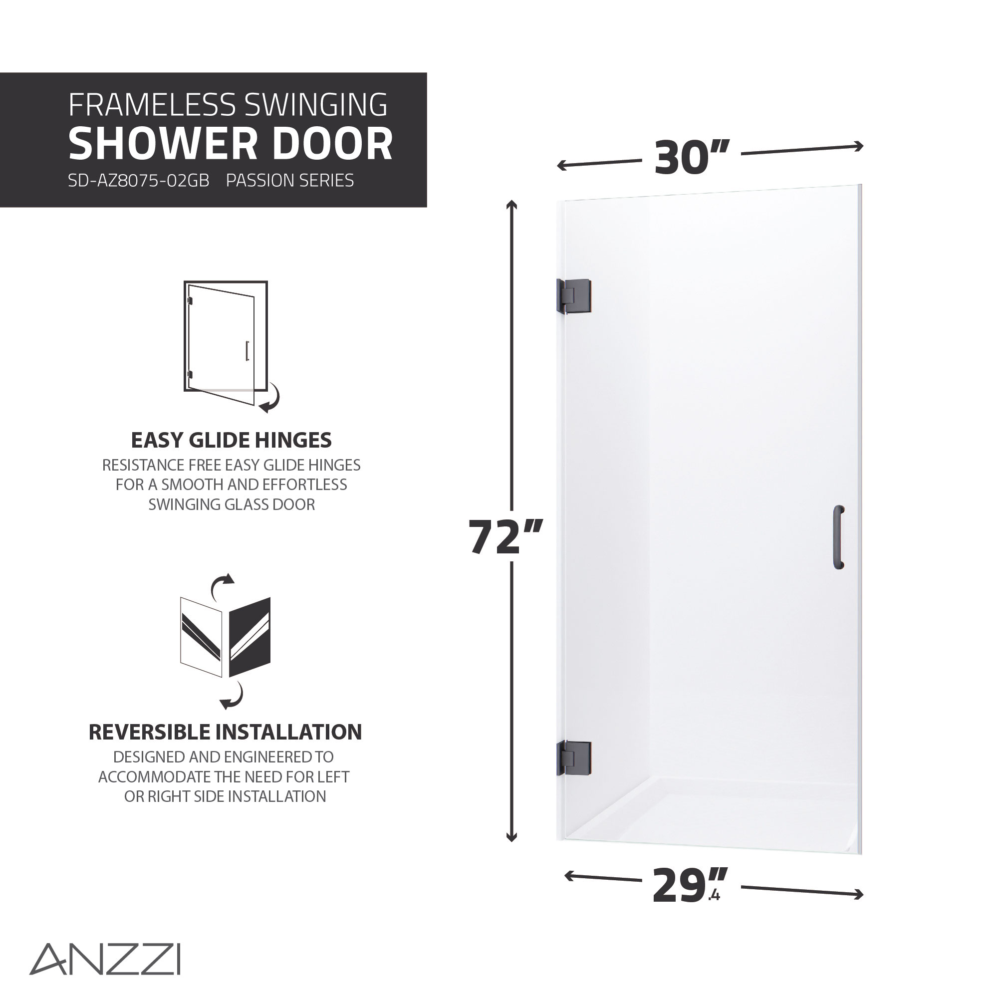 ANZZI SD-AZ09-02GB Shower-Doors - View #2