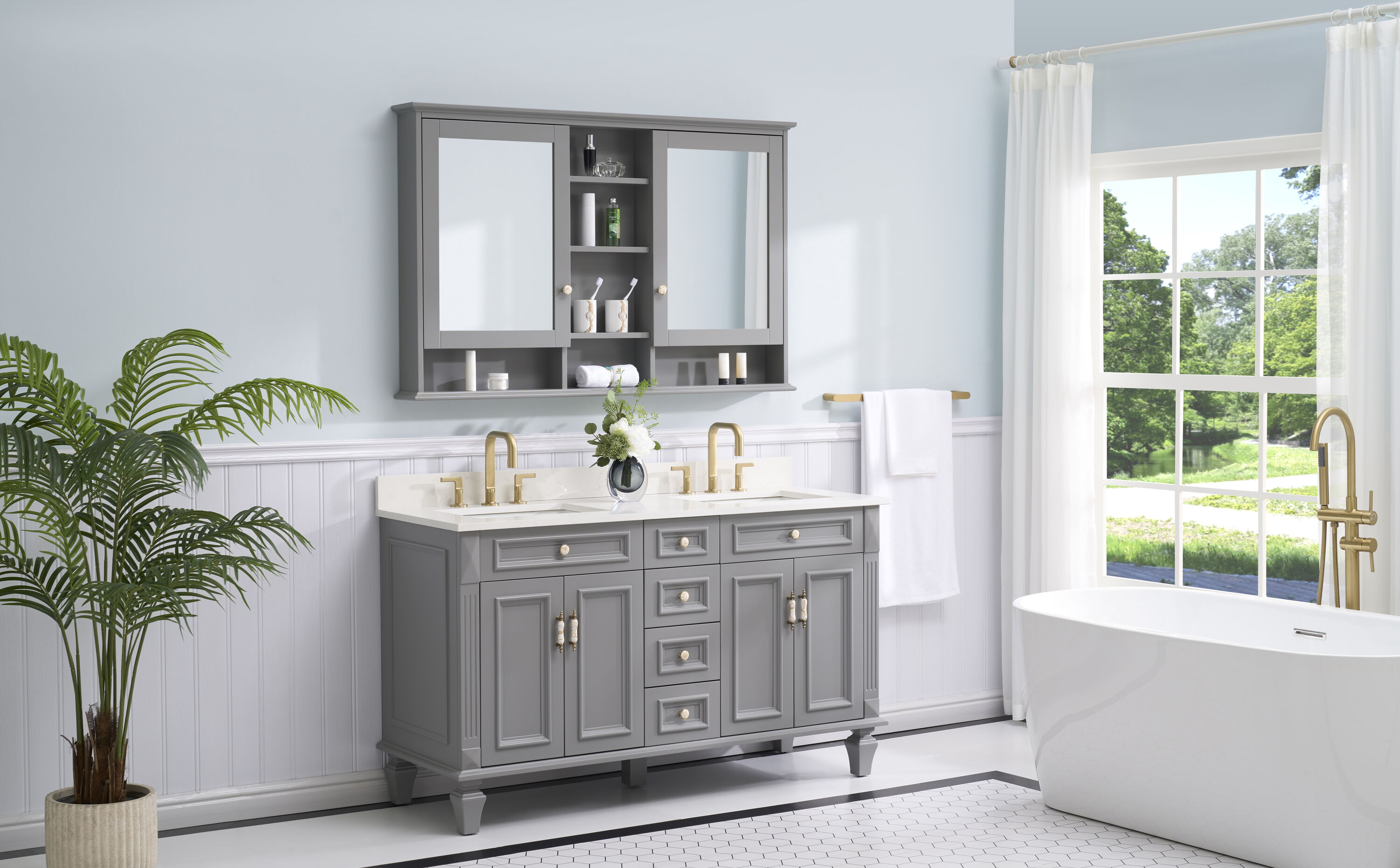 WELLFOR MED55YS1TG Bathroom-Medicine-Cabinets - View #3