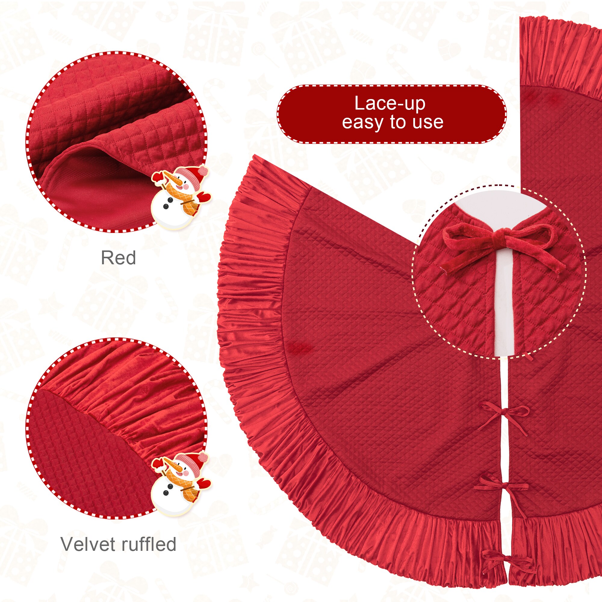 Glitzhome 2020100005 Tree-Skirts - View #5