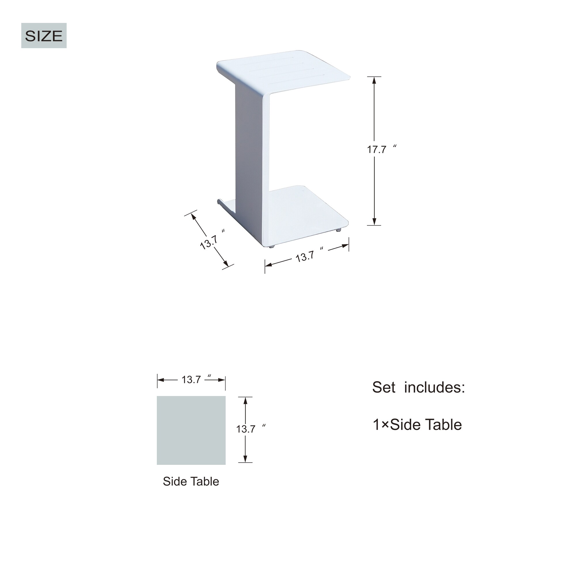 Moda Furnishings MOL-2324-ST-WH Patio-Tables - View #3