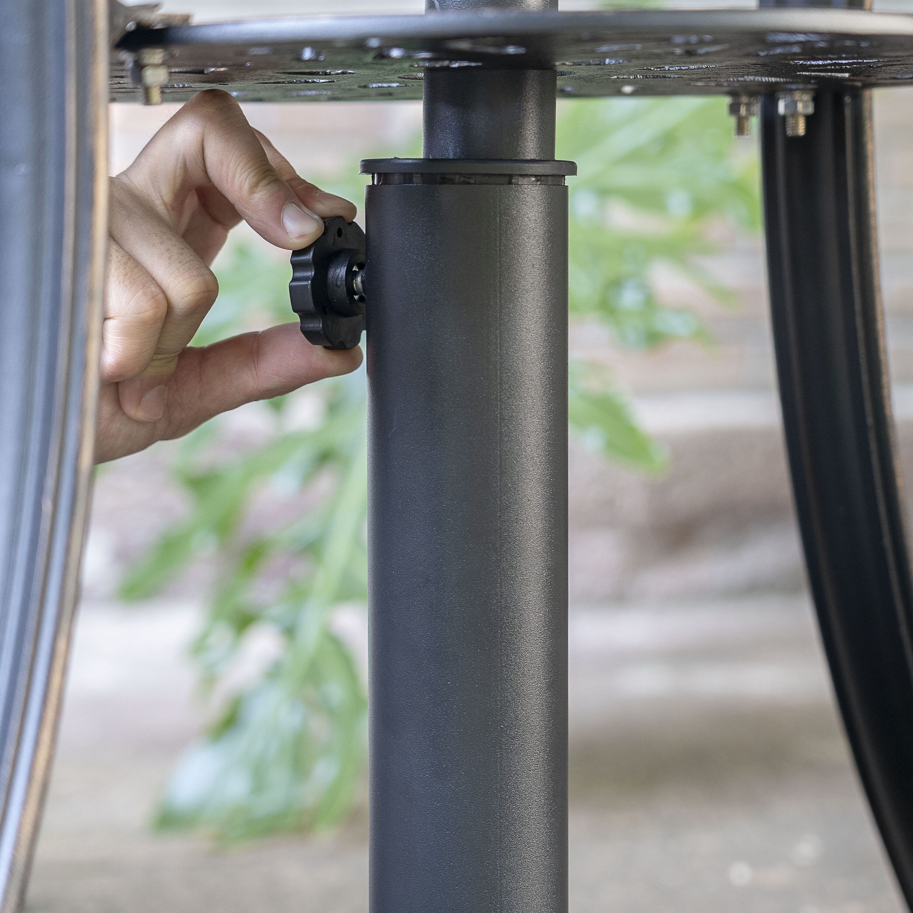 Black Heavy-Duty Round Concrete Patio Umbrella Base