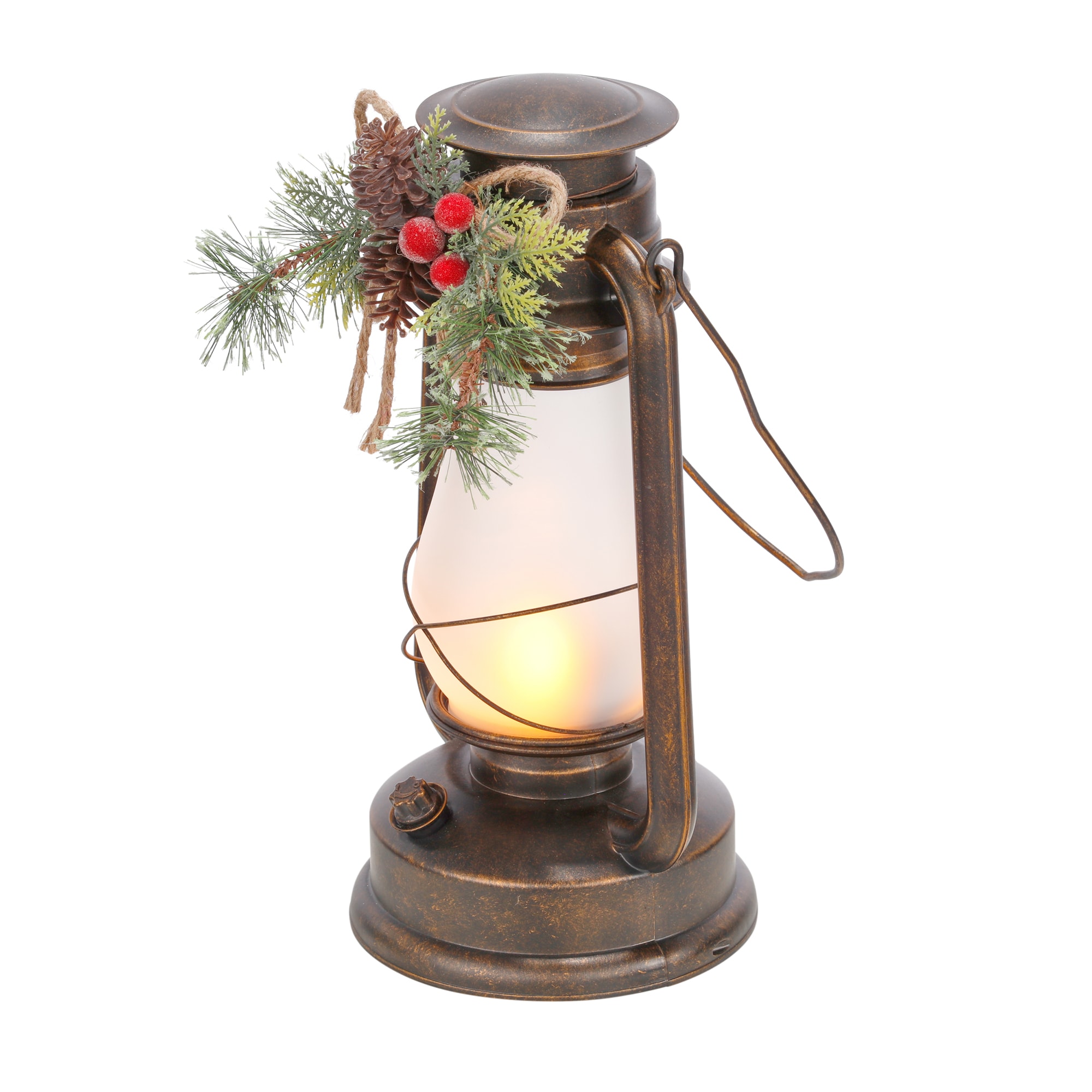 Buffalo Plaid Holiday LED Lighted Candle Lantern Set by Everlasting Glow