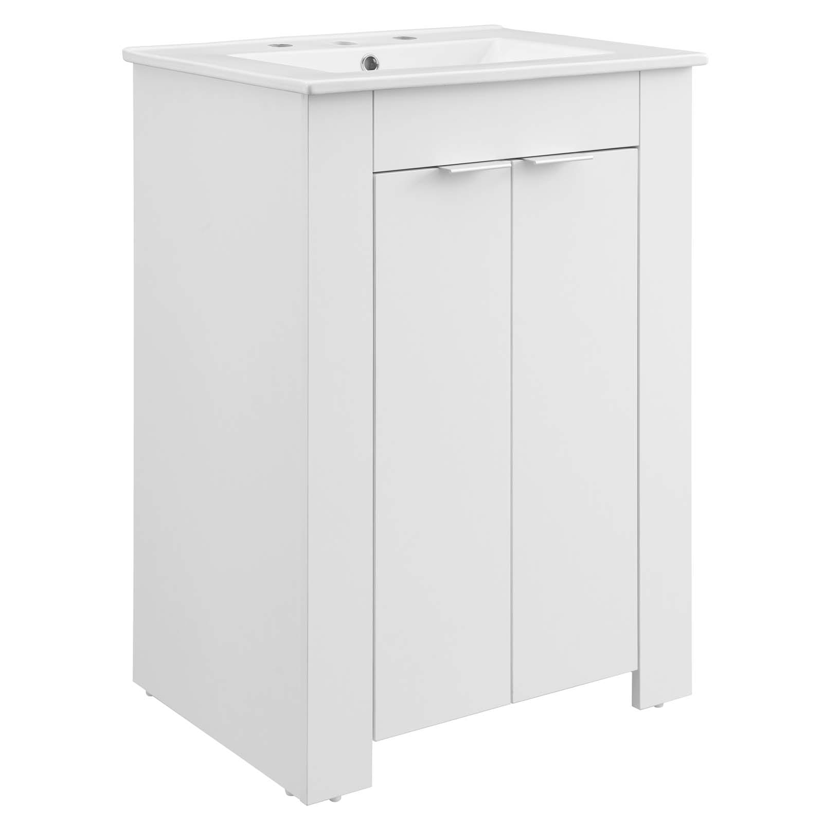 Modway  Maybelle 24-in Bathroom Vanity in White White