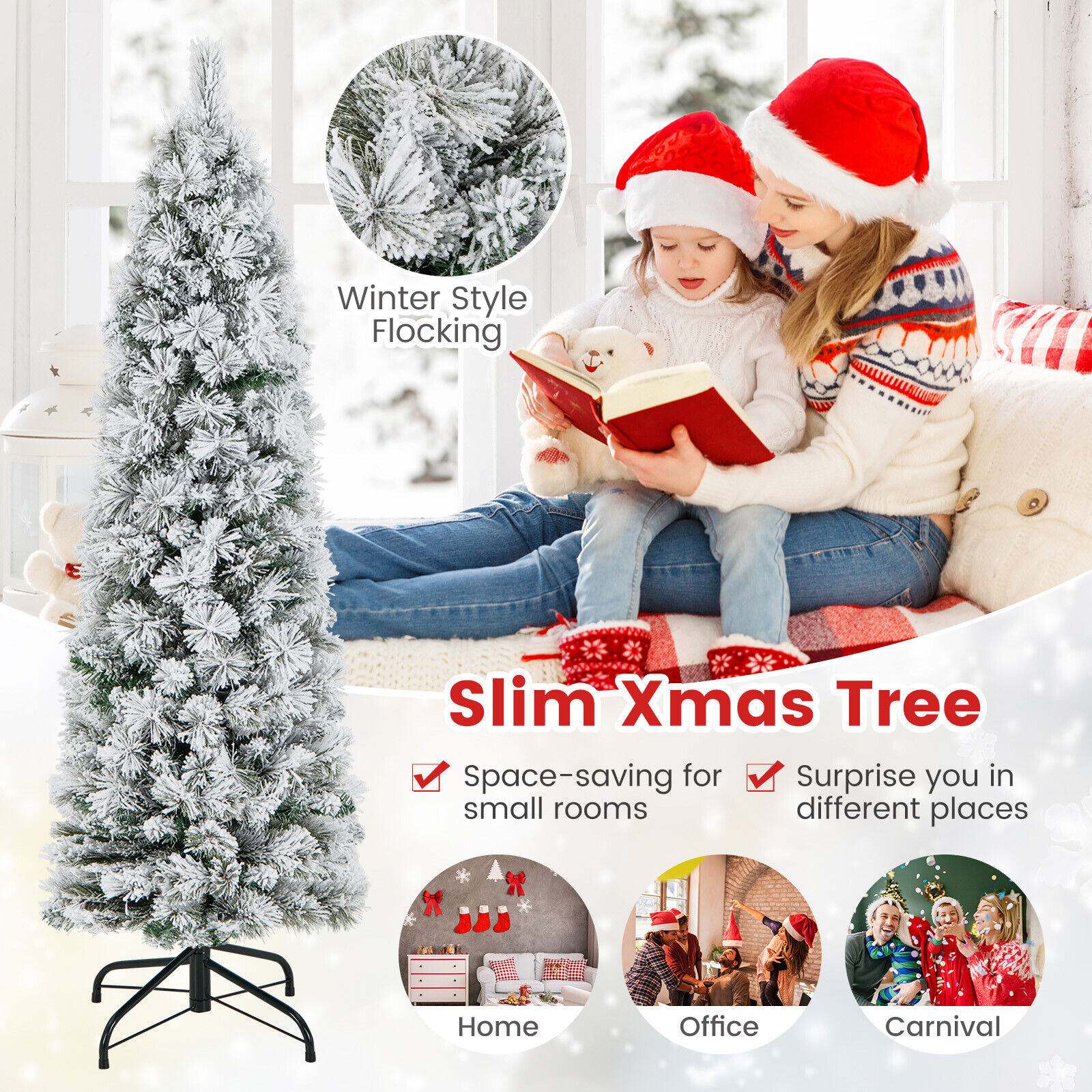 WELLFOR HYG24078US Artificial-Christmas-Trees - View #8