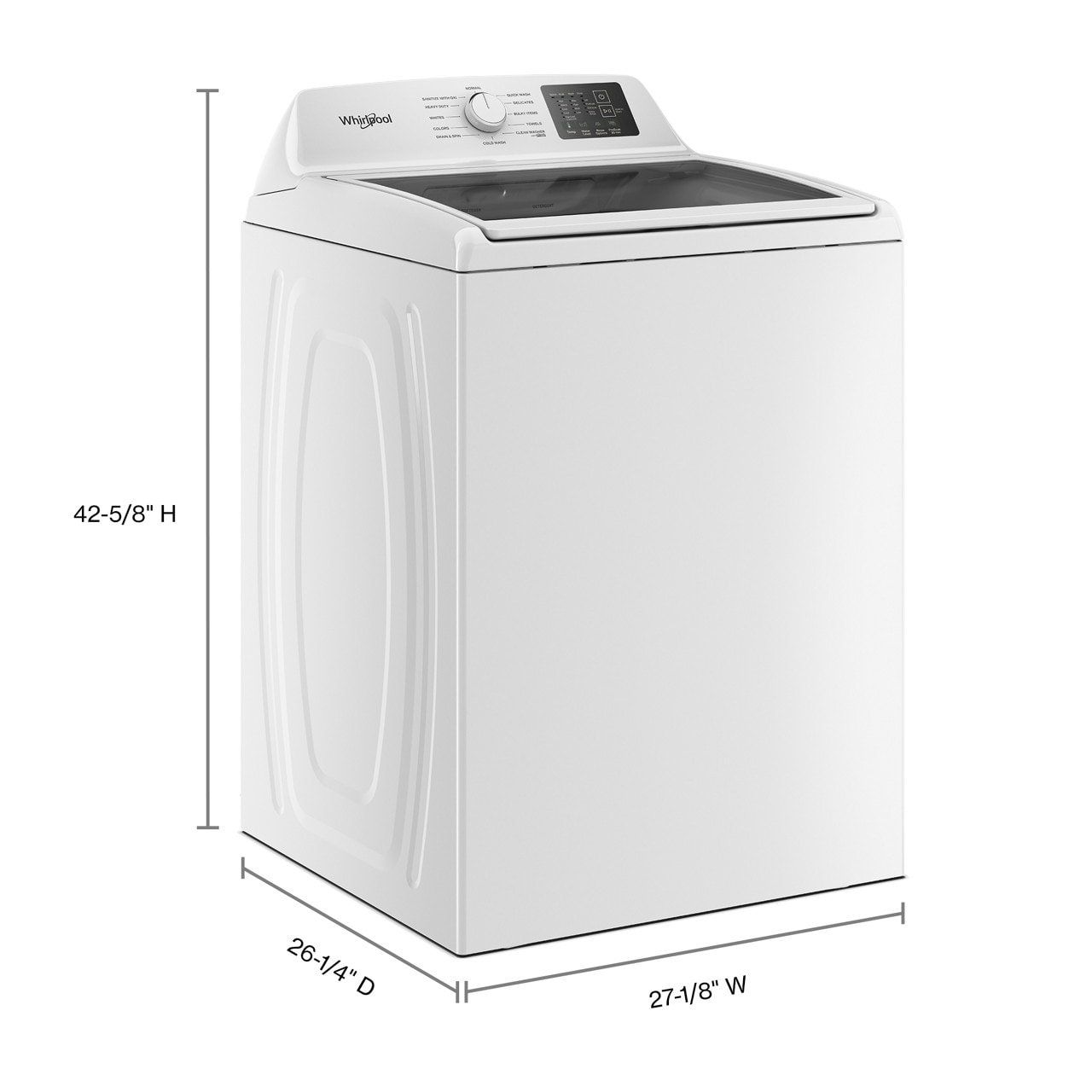 Whirlpool WTW4300SW Tl-Wash - View #3